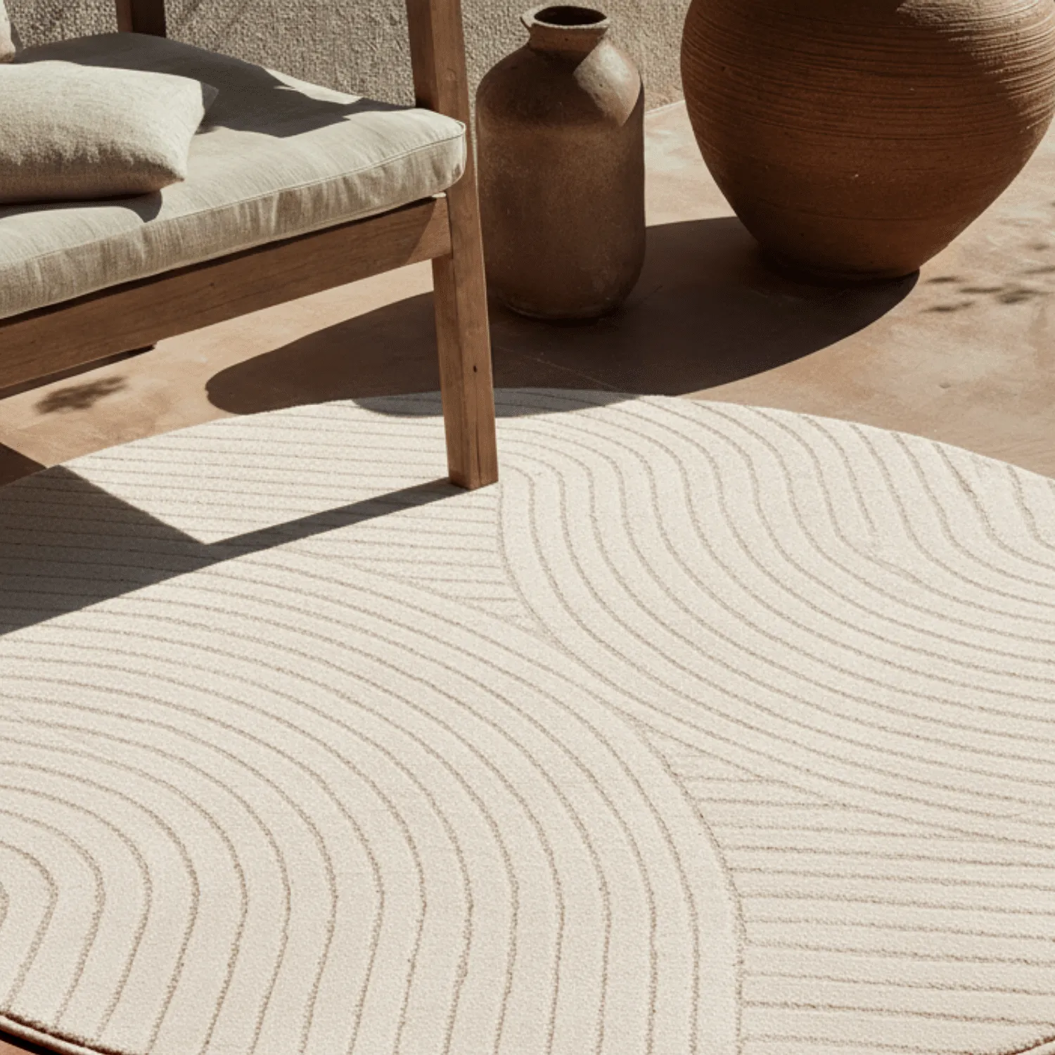 Runde tepper - Devon (cream)