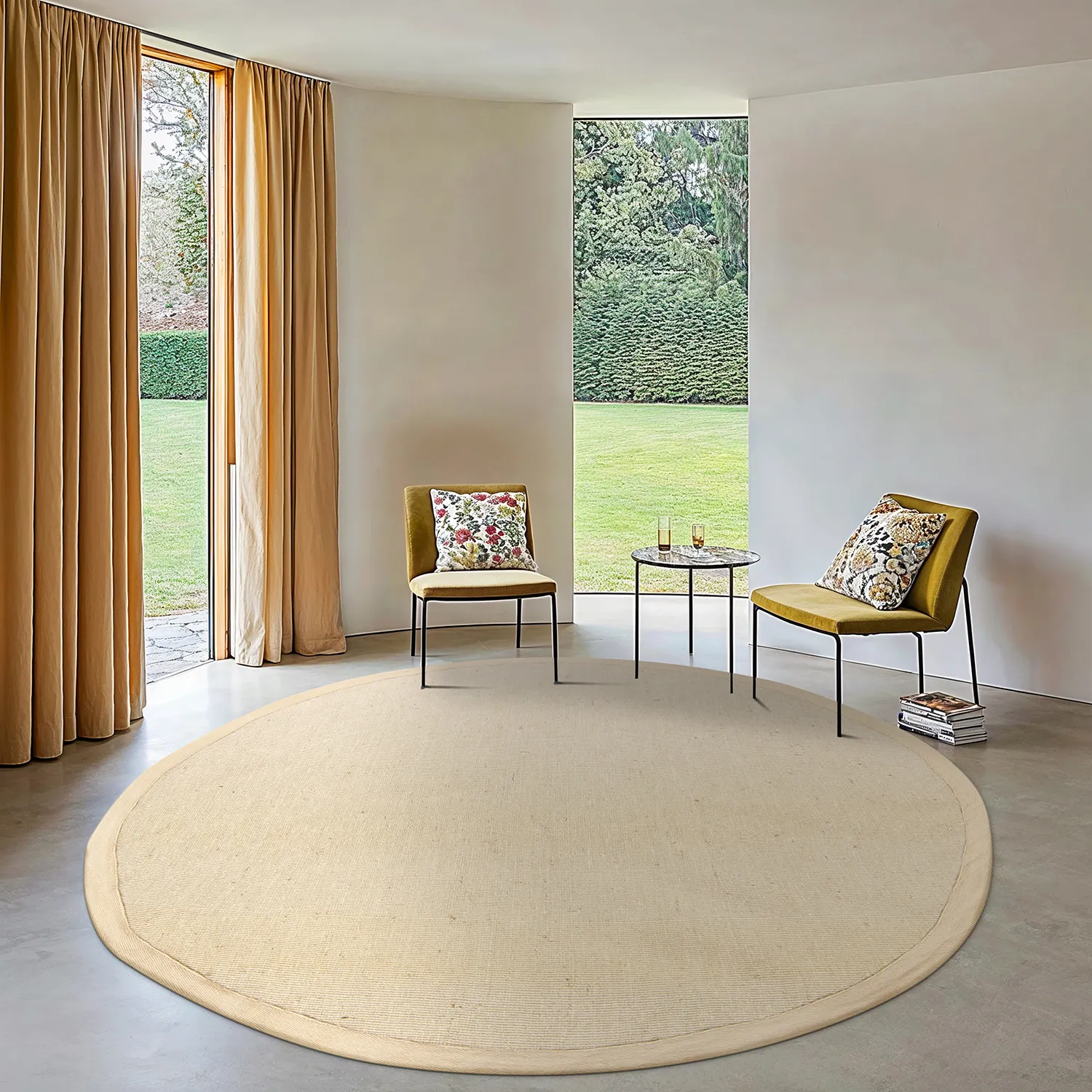 Runde tepper (sisal) - Agave (taupe)
