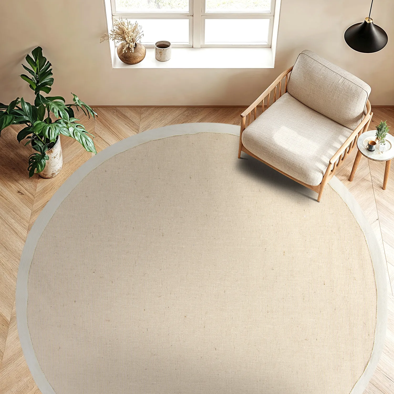 Runde tepper (sisal) - Agave (beige/grå)