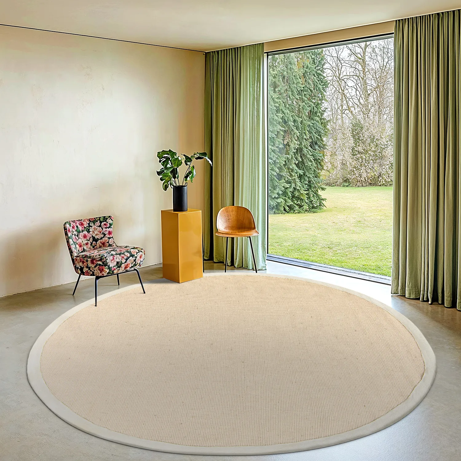 Runde tepper (sisal) - Agave (beige/grå)