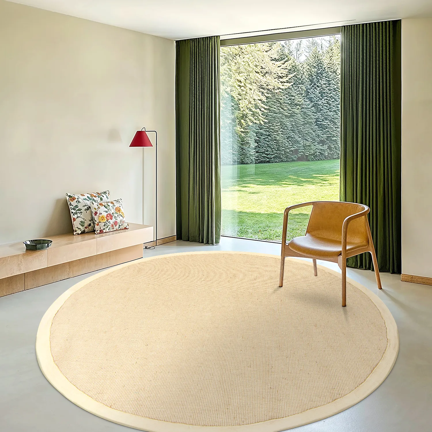 Runde tepper (sisal) - Agave (beige/beige