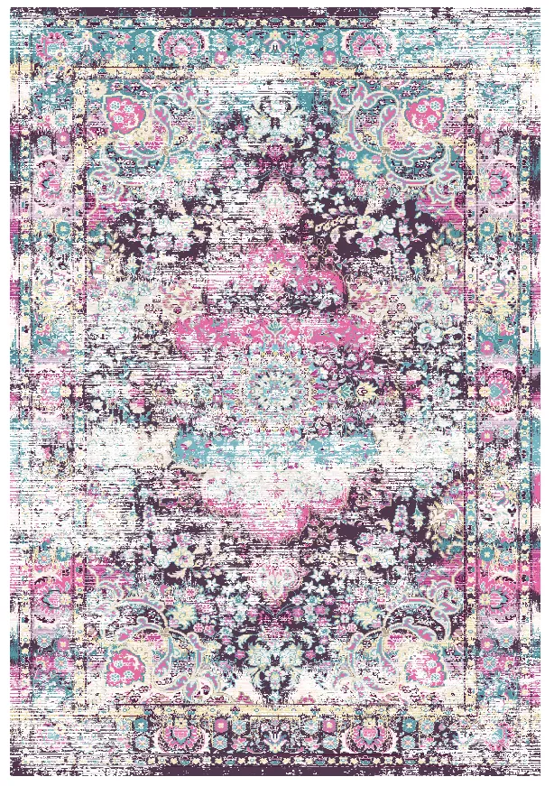 Wilton-teppe - Jedaida (rosa/multi)
