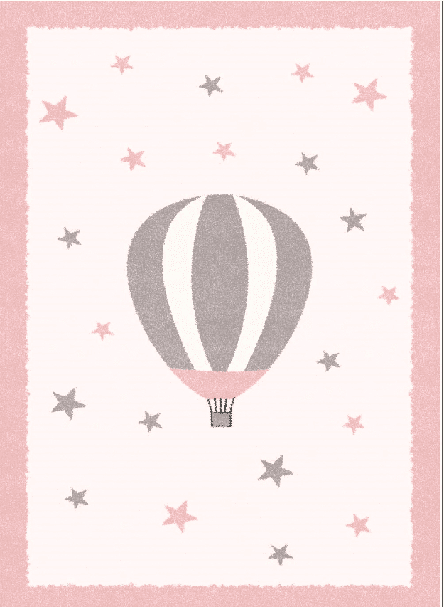 Barneteppe - Alone Balloon (rosa)