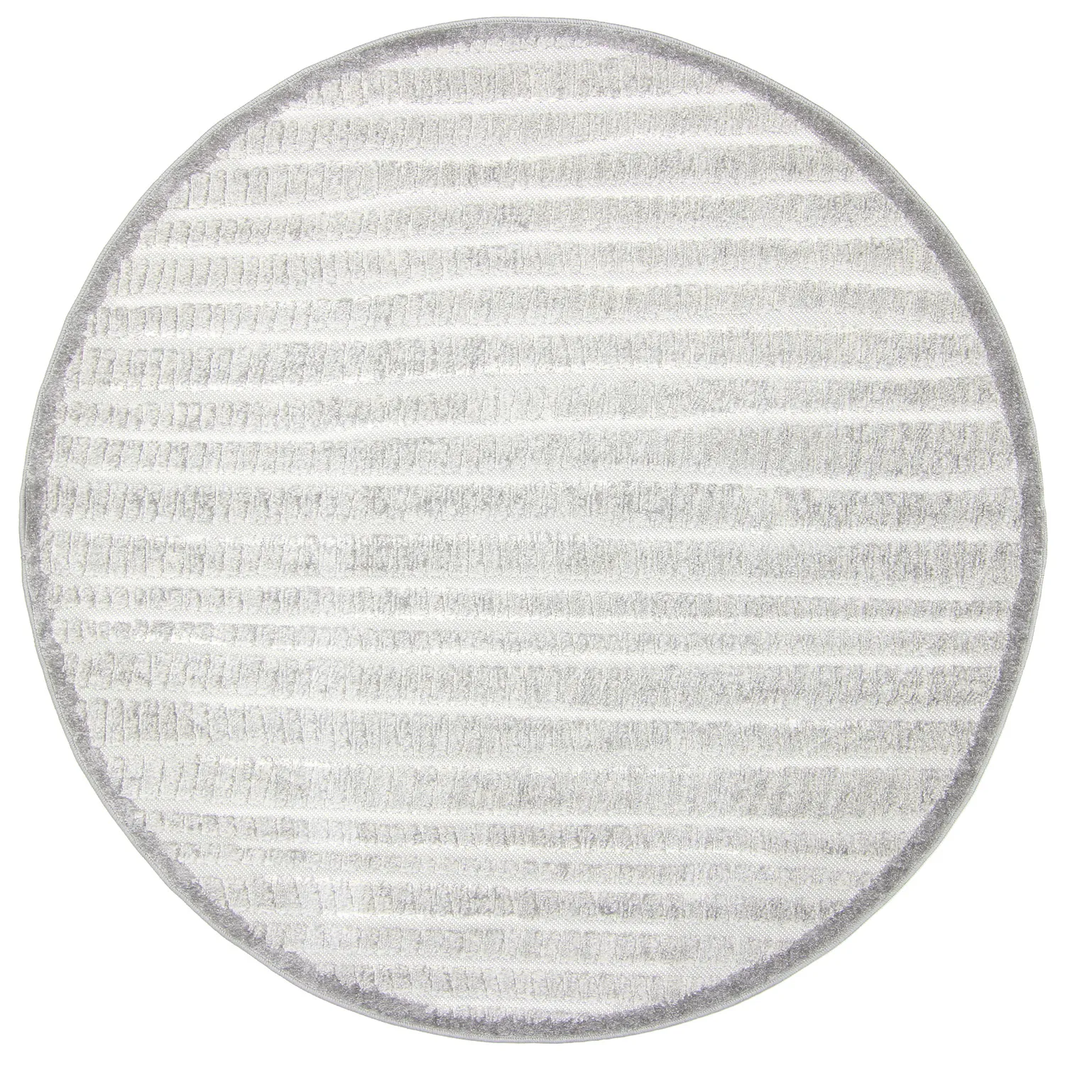 Runde tepper - Indoor/Outdoor Kendall (cream/grå)