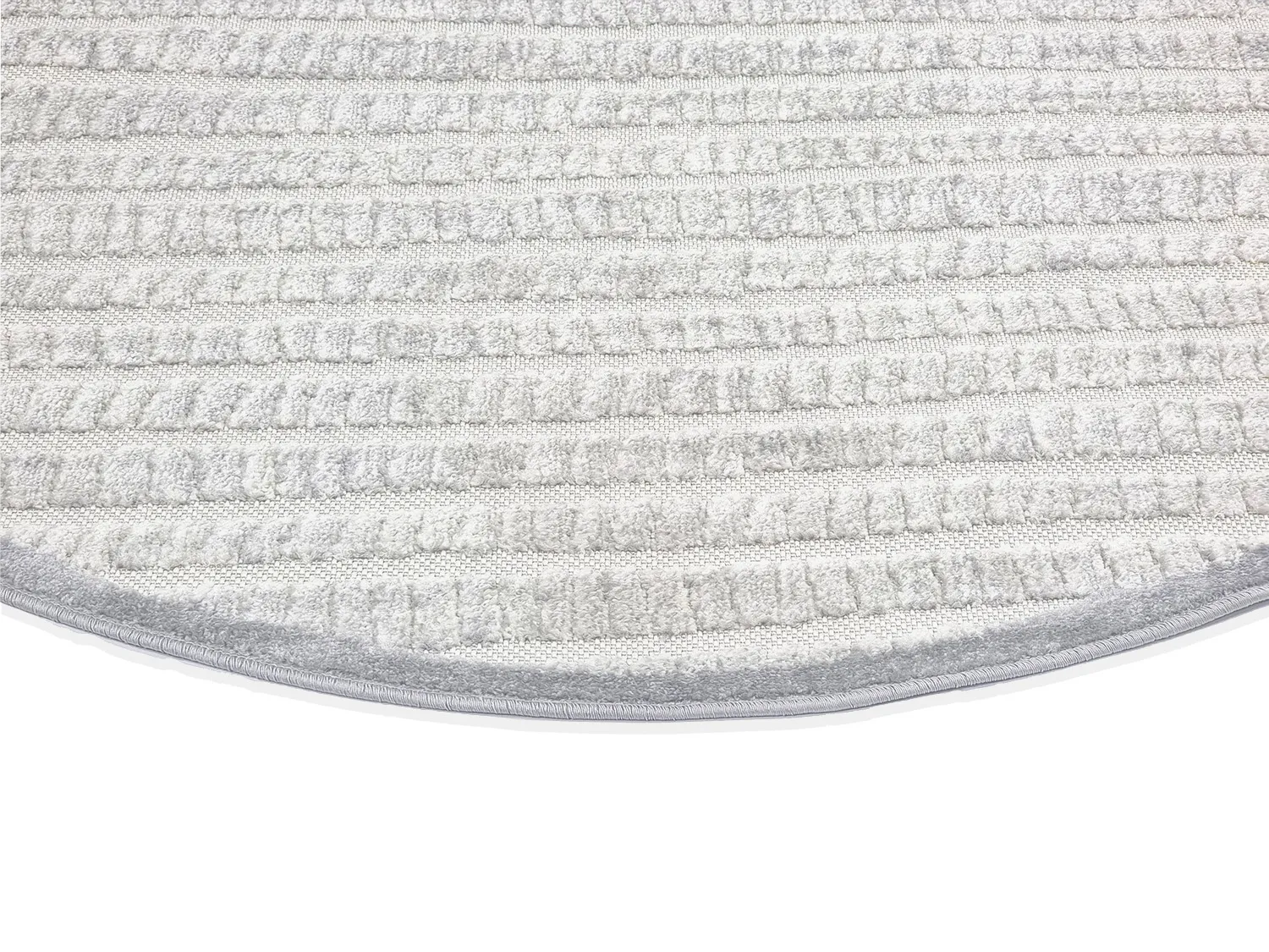 Runde tepper - Indoor/Outdoor Kendall (cream/grå)