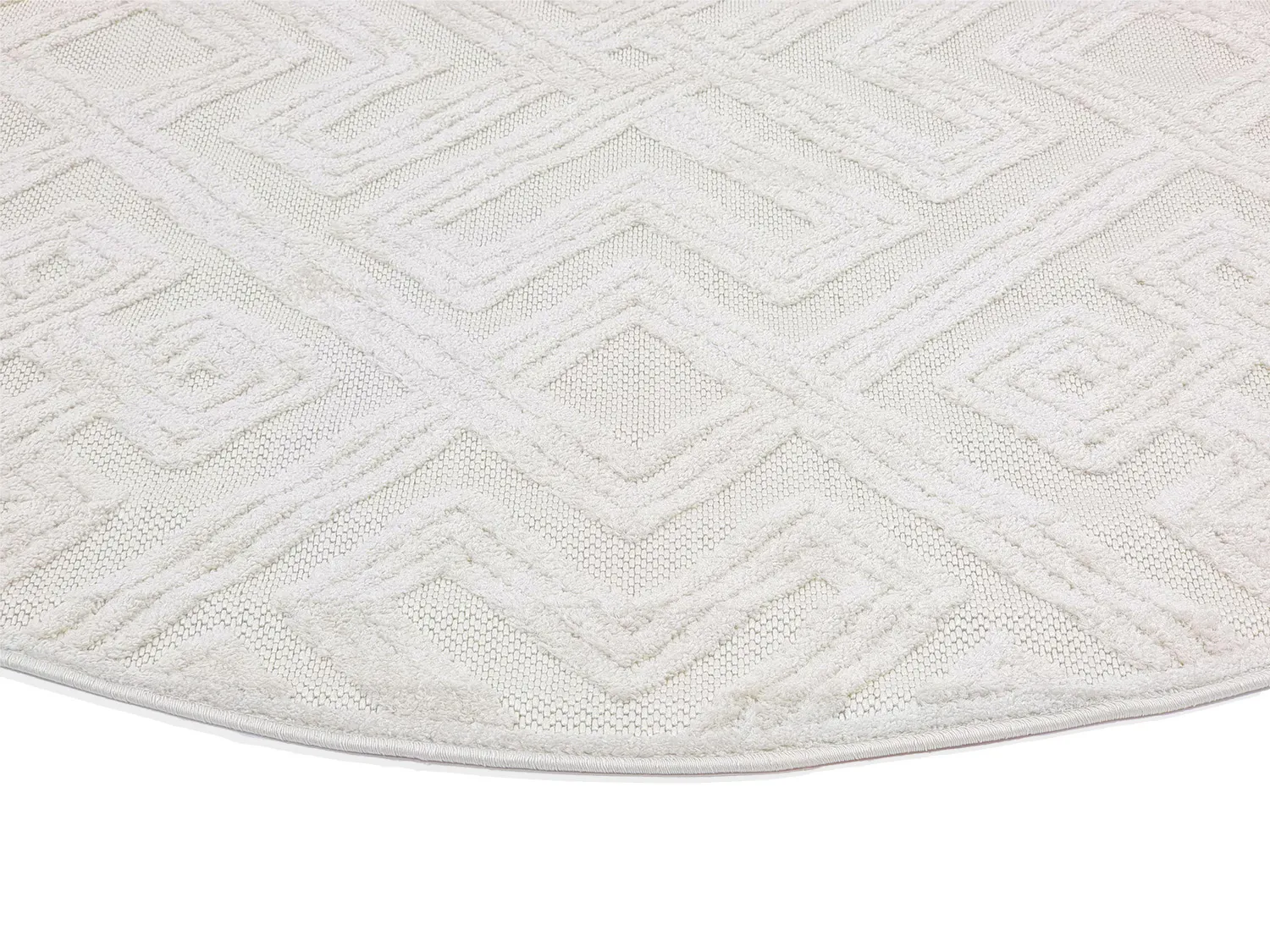 Runde tepper - Indoor/Outdoor Shirley (cream)