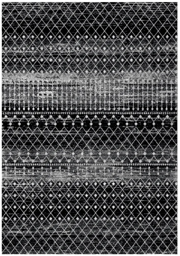 Wilton-teppe - Stella (svart/hvit)