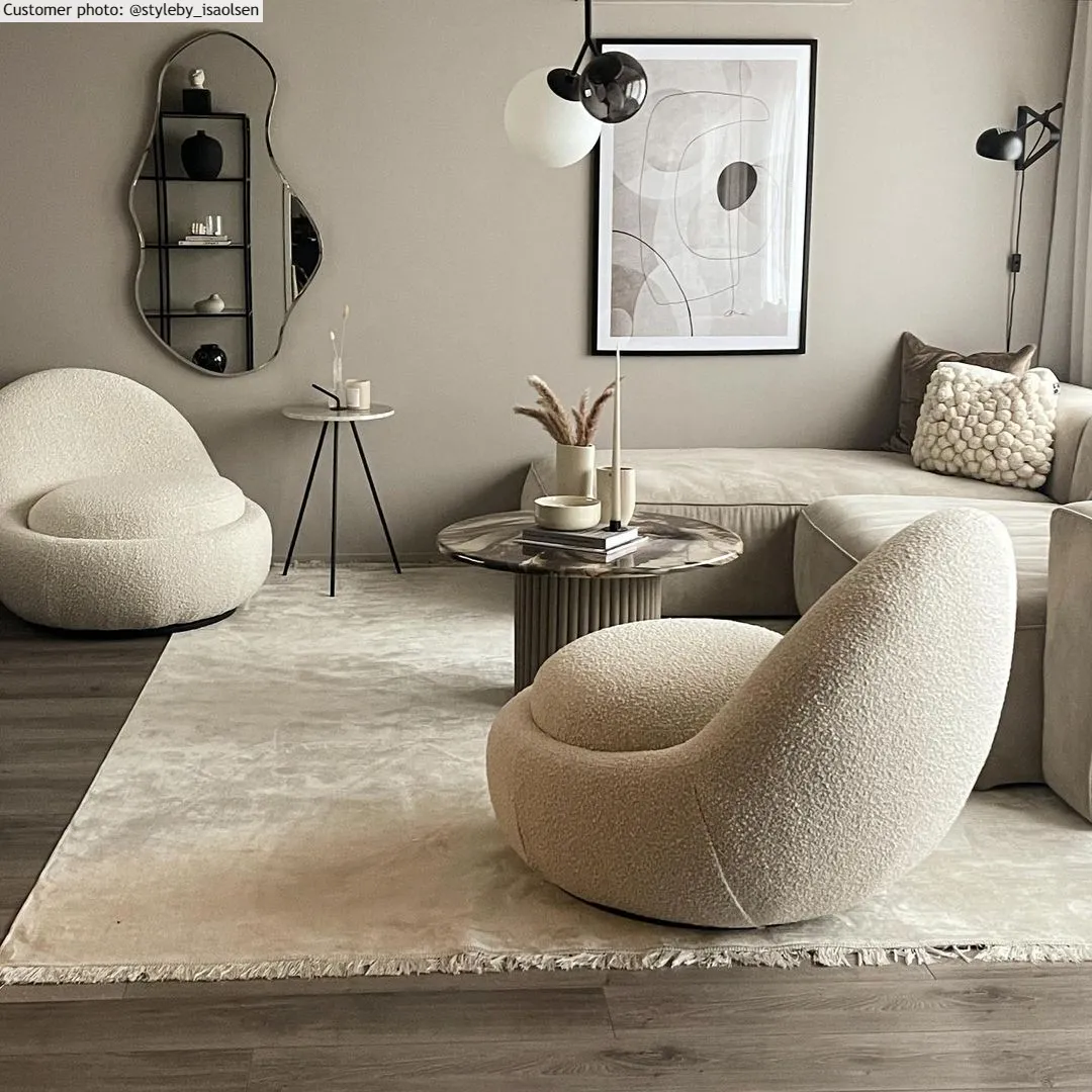 Wilton-teppe - Art Silk (lysegrå/beige)
