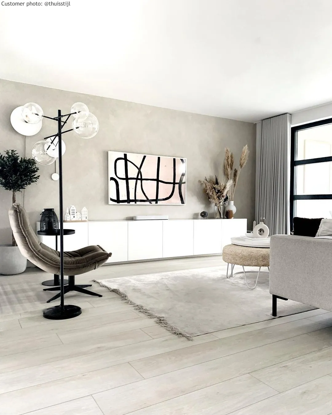 Wilton-teppe - Art Silk (lysegrå/beige)
