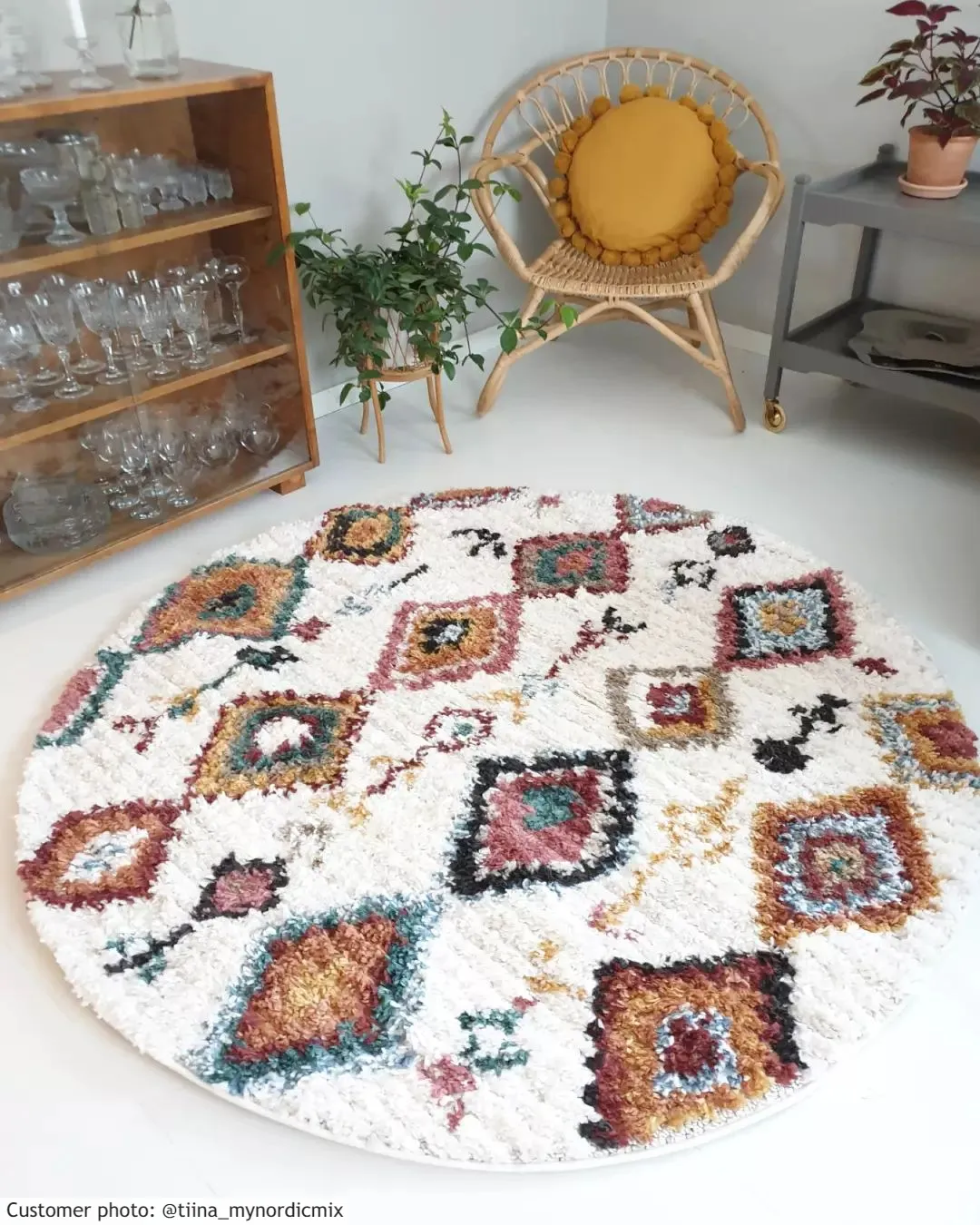 Runde tepper - Sezze (beige/multi)