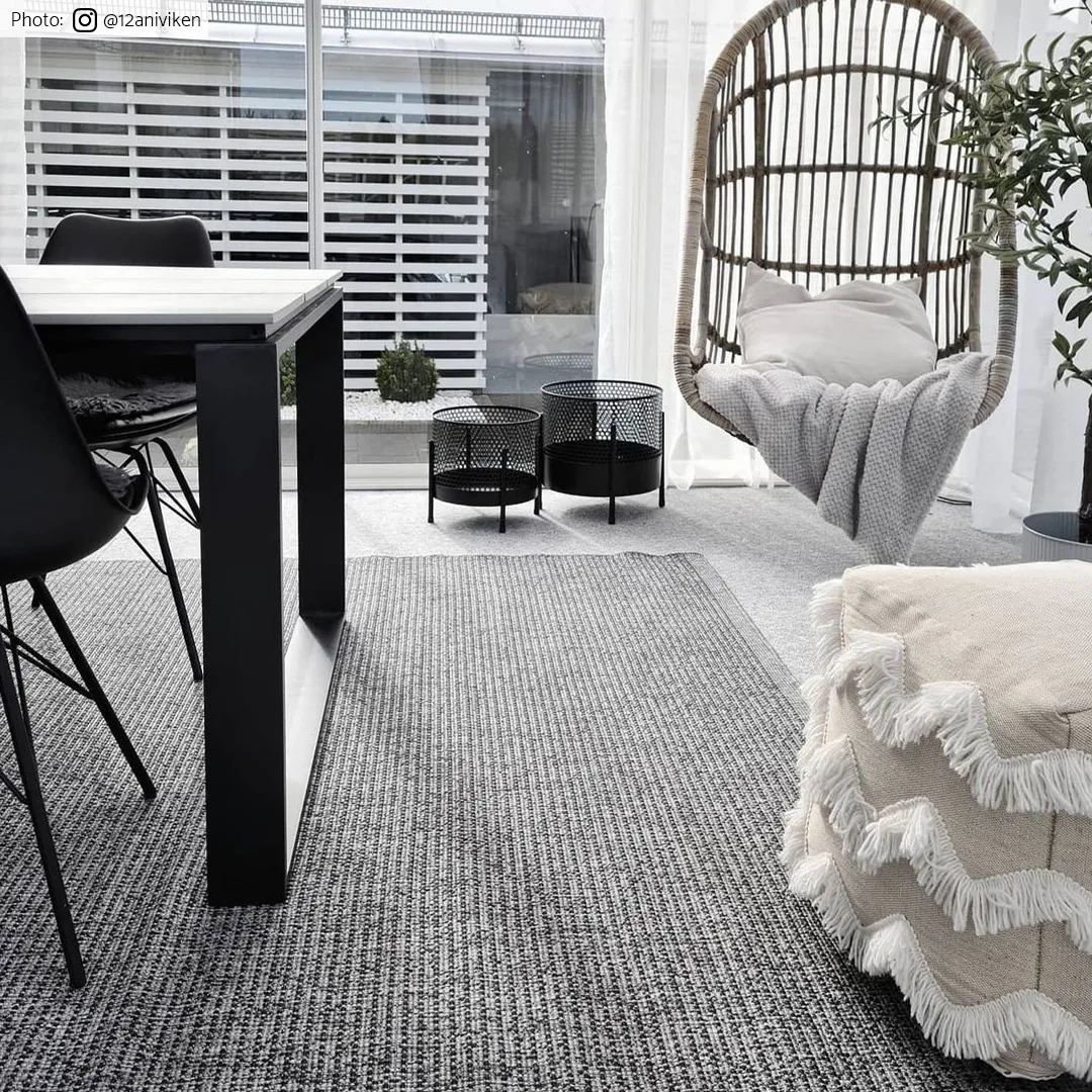 Innendørs/Utendørs tepper - Tromsø (antrasitt)
