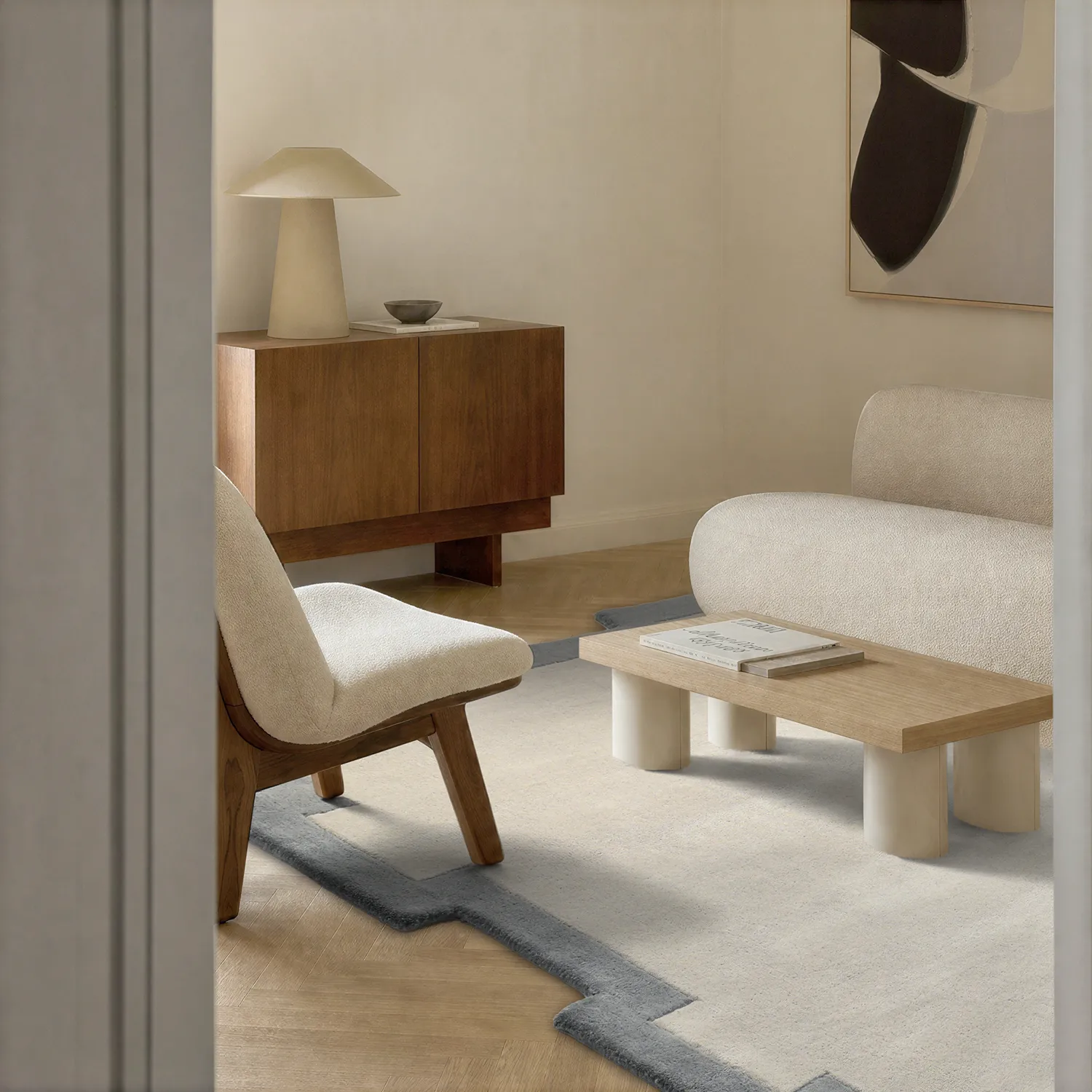 Ullteppe - Agra Hand Tufted Wool Premium (grå)
