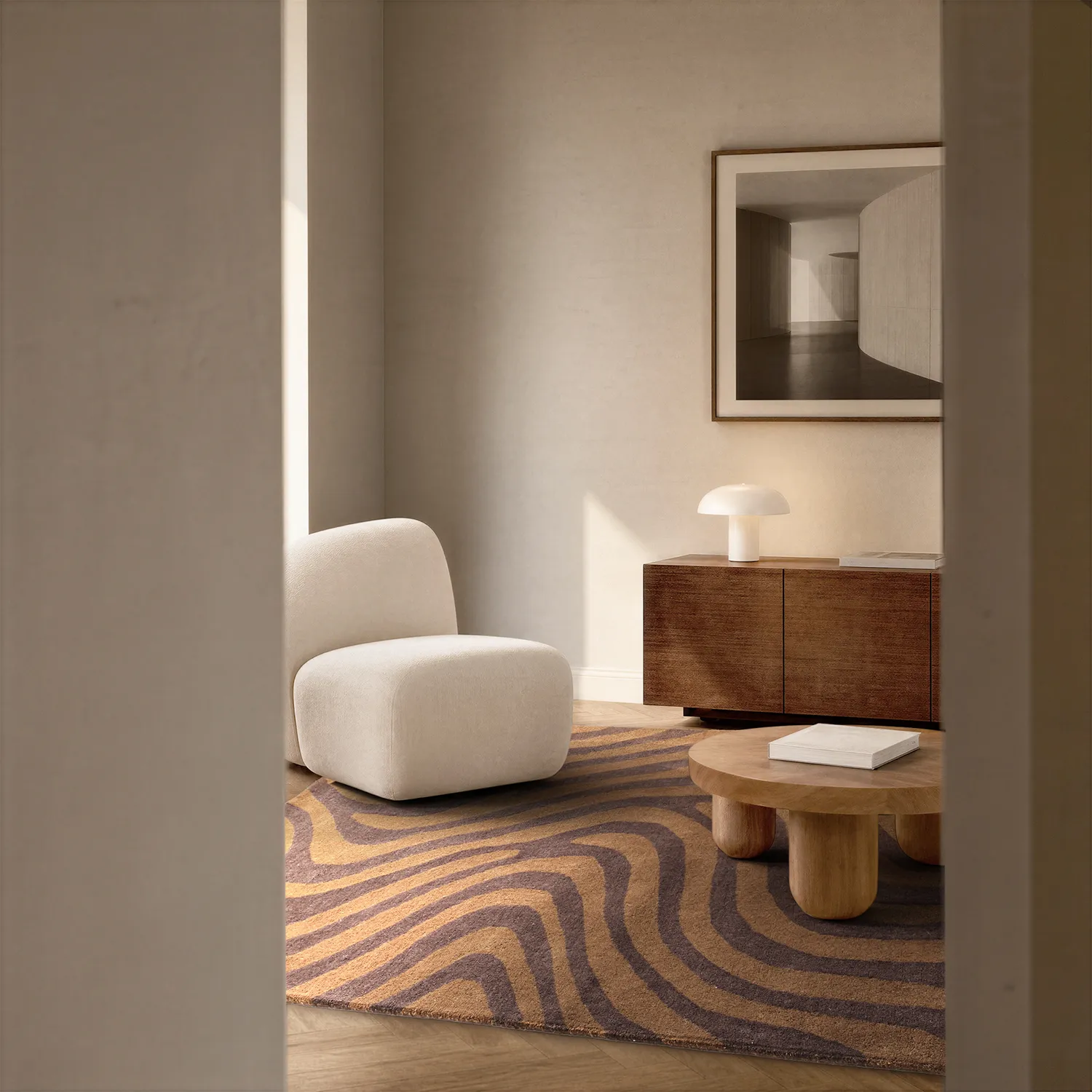 Ullteppe - Aiz Hand Tufted Wool Premium (brun)