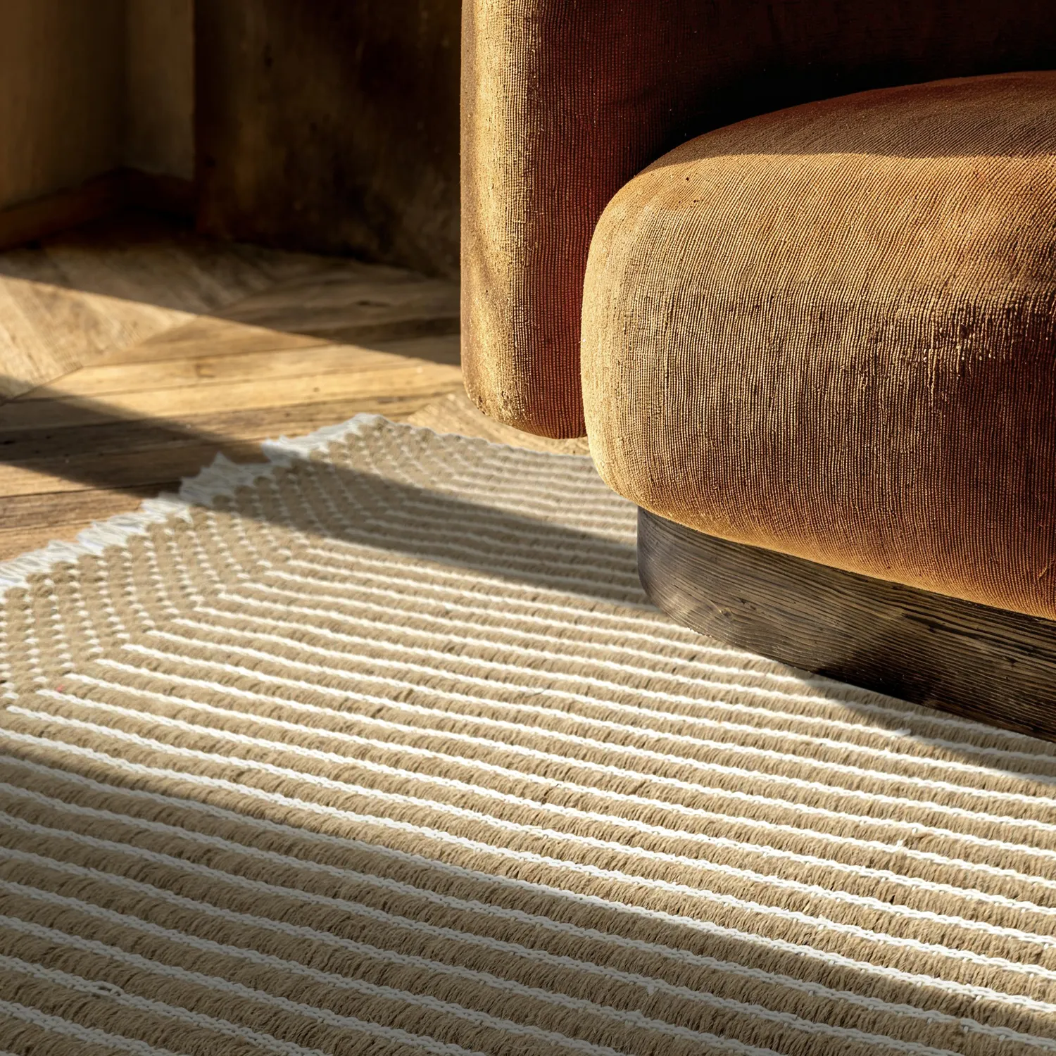 Ullteppe - Arbil (beige/hvit)