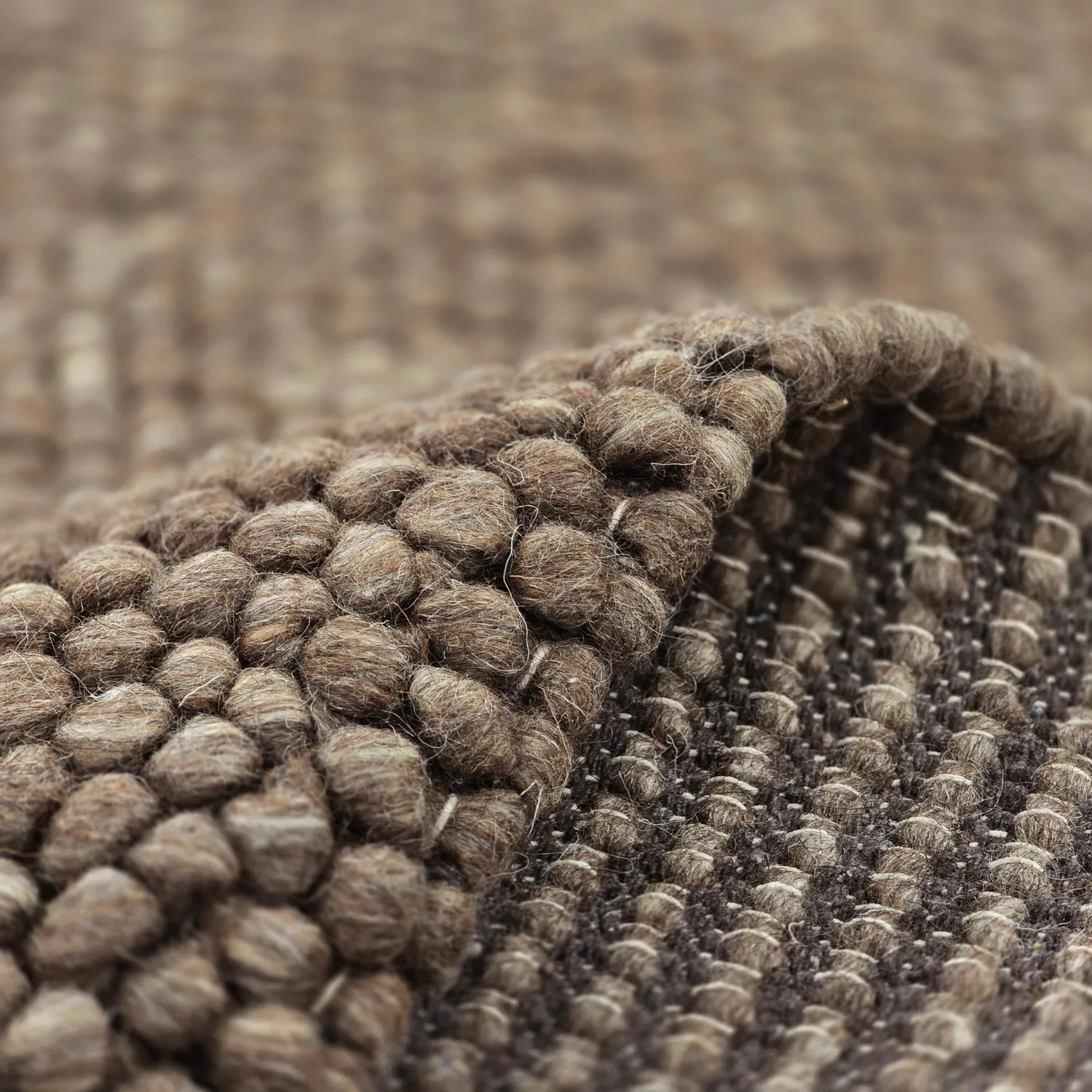 Ullteppe - Avafors Wool Bubble (brun/beige)