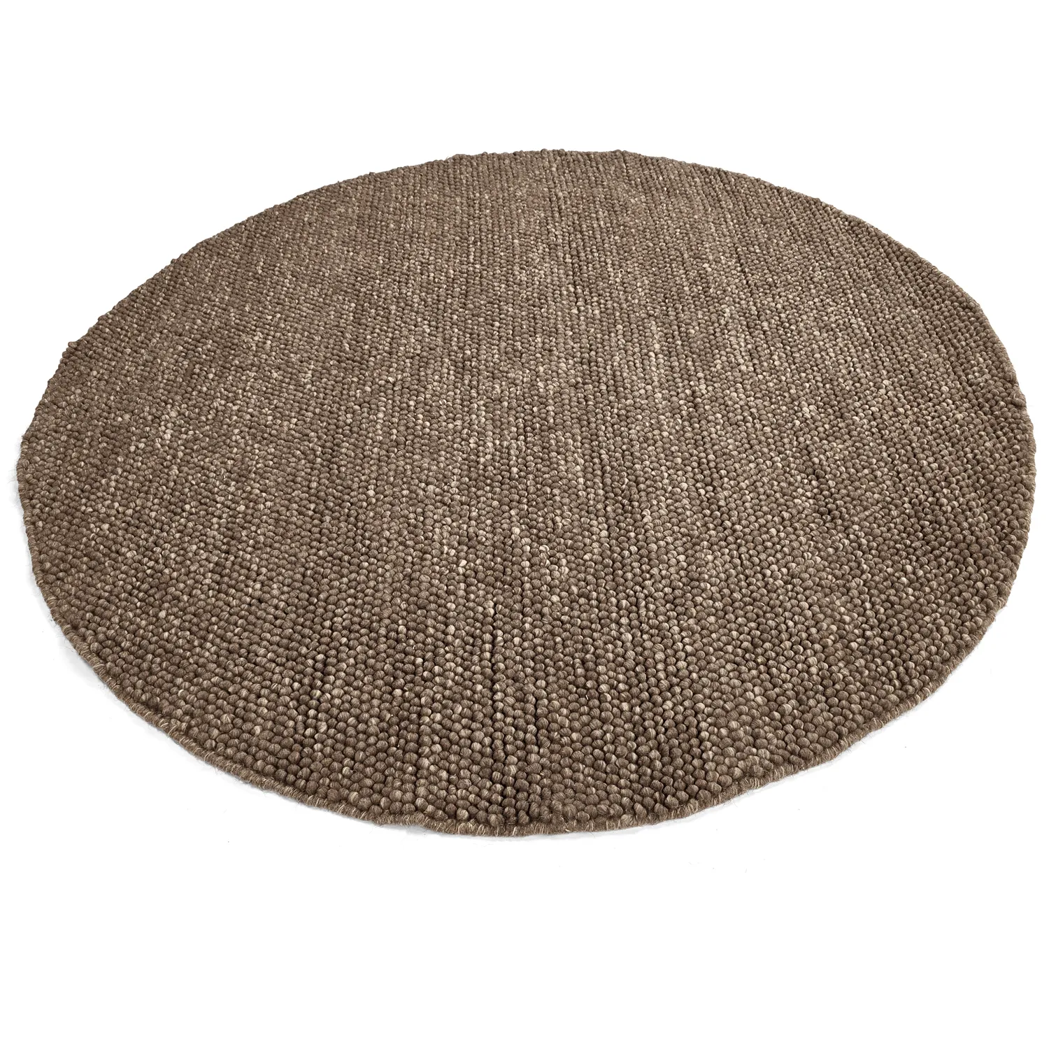 Rundt teppe - Avafors Wool Bubble (brun/beige)