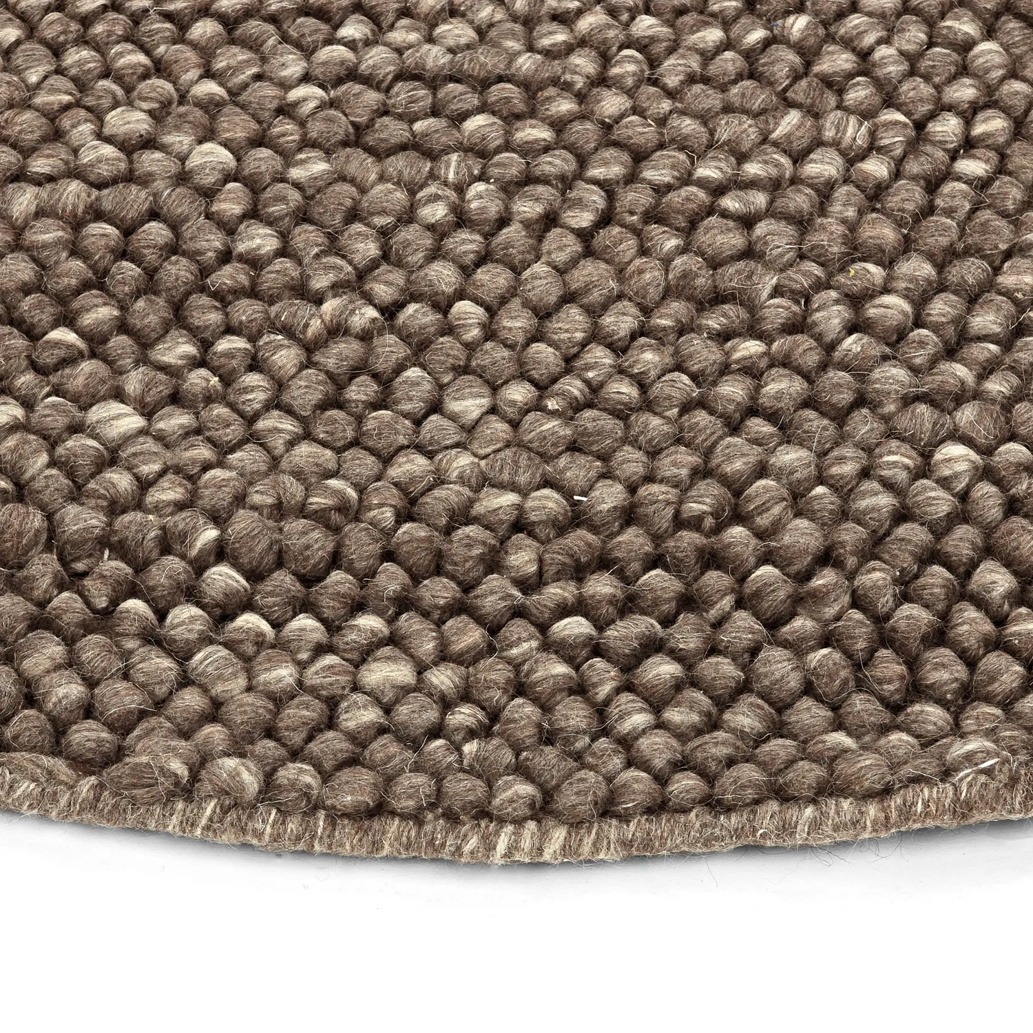 Rundt teppe - Avafors Wool Bubble (brun/beige)