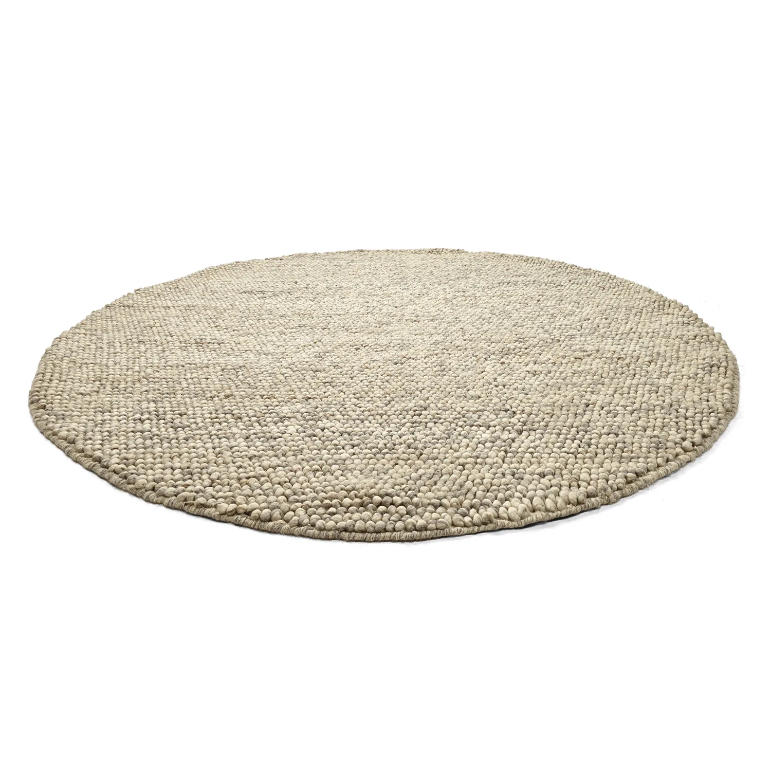 Rundt teppe - Avafors Wool Bubble (grå/beige)