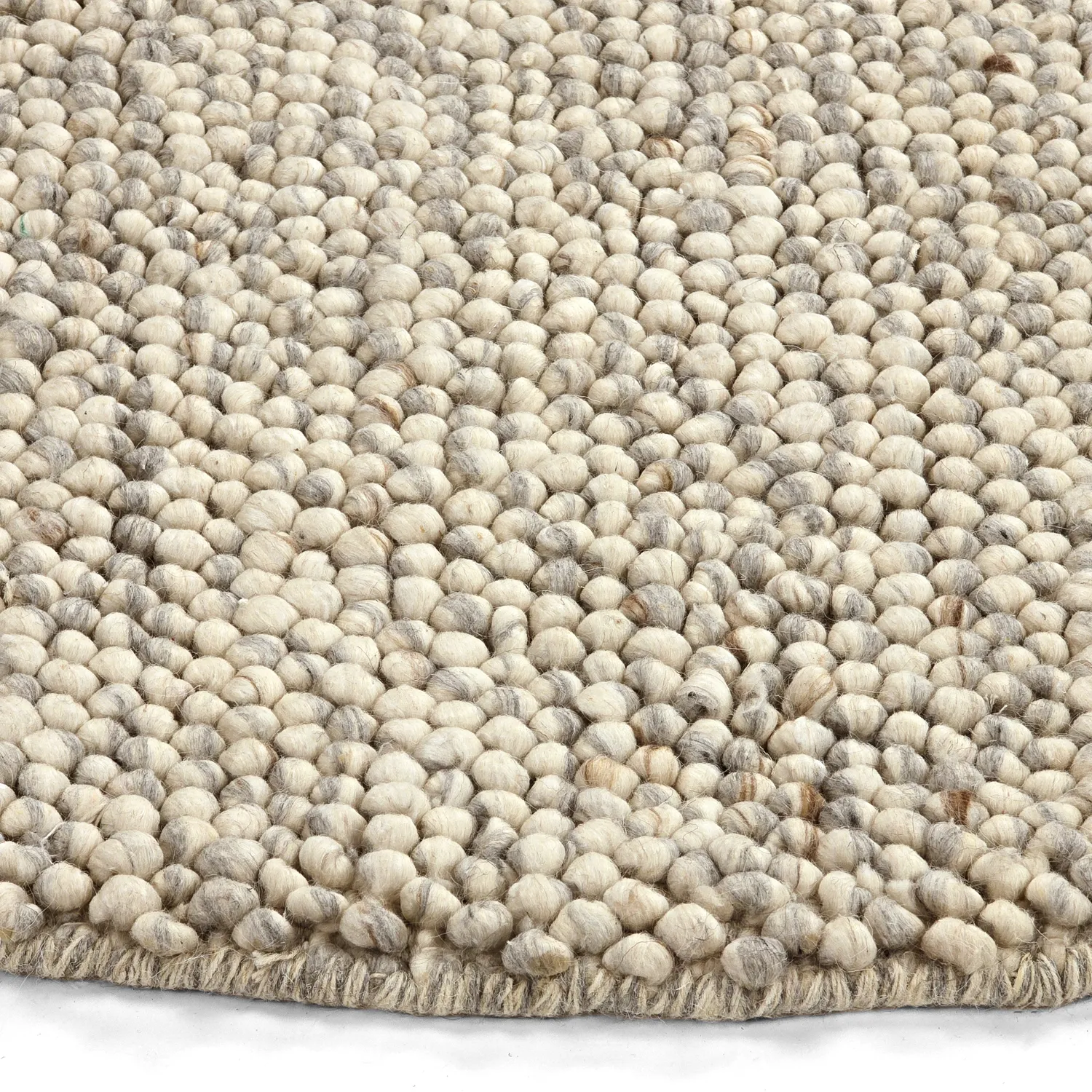 Rundt teppe - Avafors Wool Bubble (grå/beige)