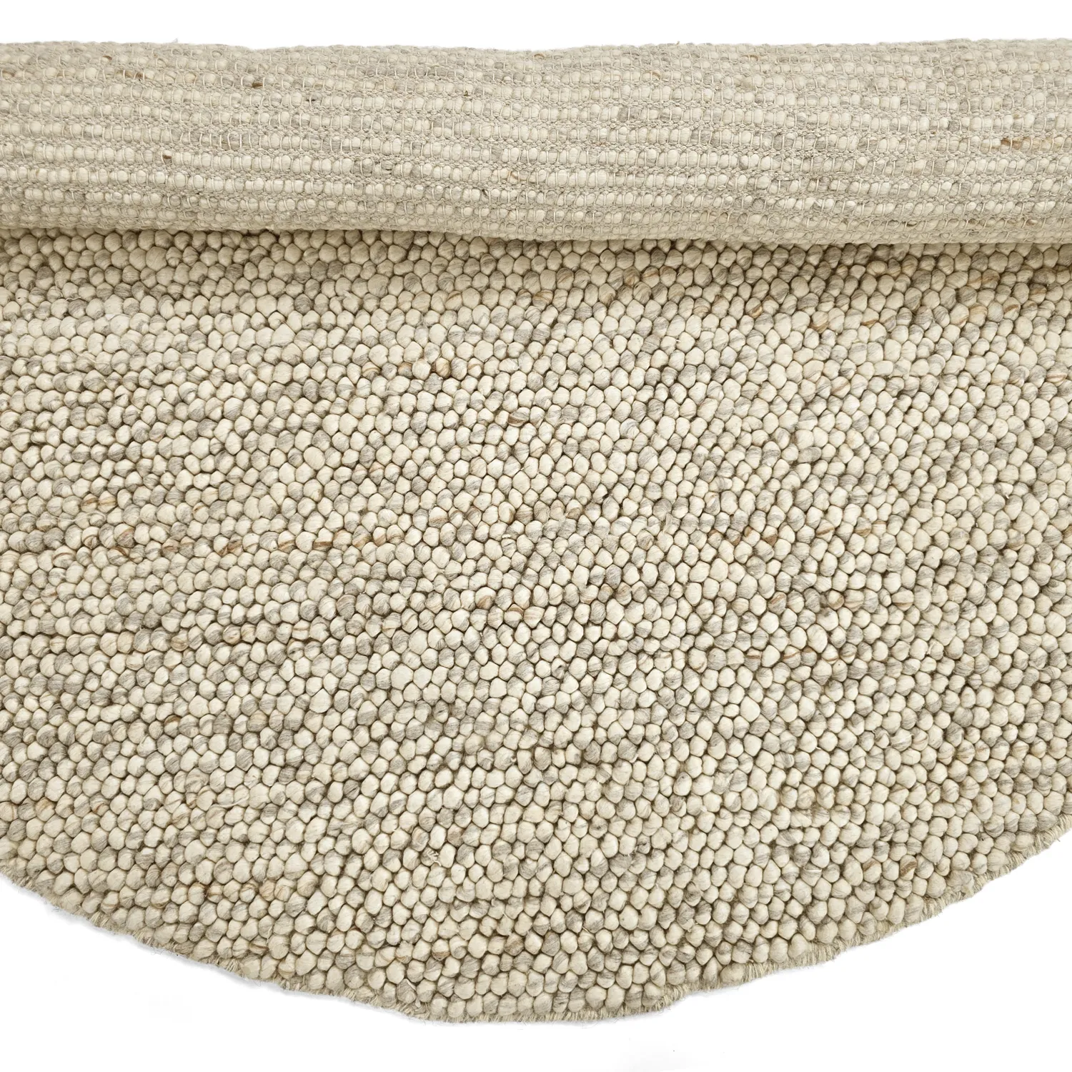 Rundt teppe - Avafors Wool Bubble (grå/beige)