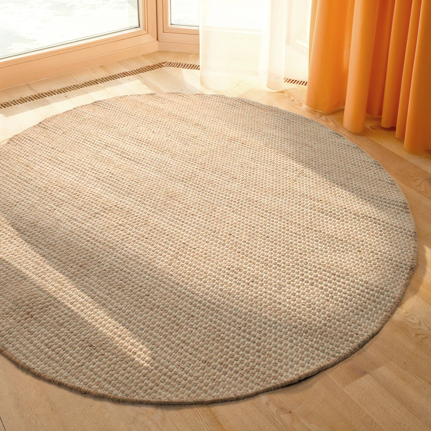 Rundt teppe - Coastal (beige)
