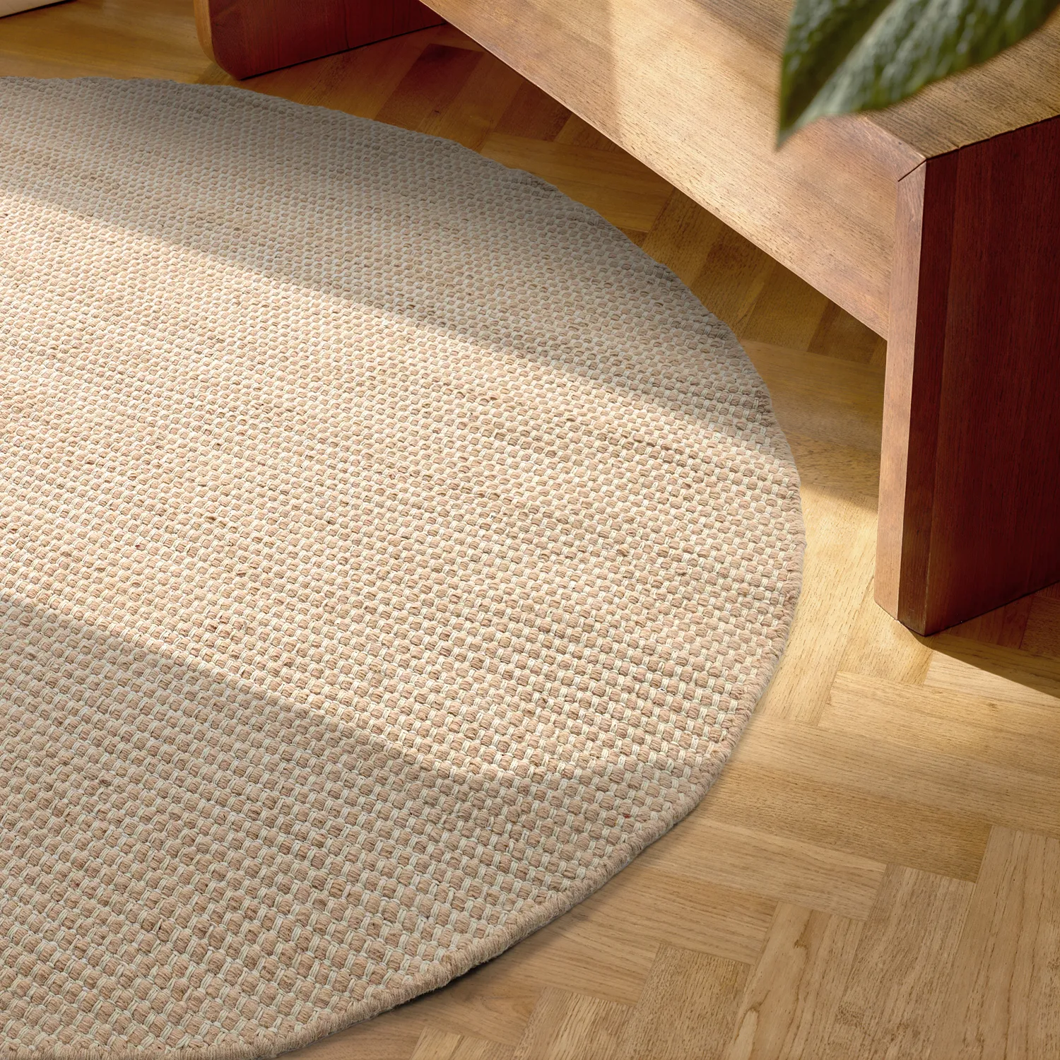 Rundt teppe - Coastal (beige)