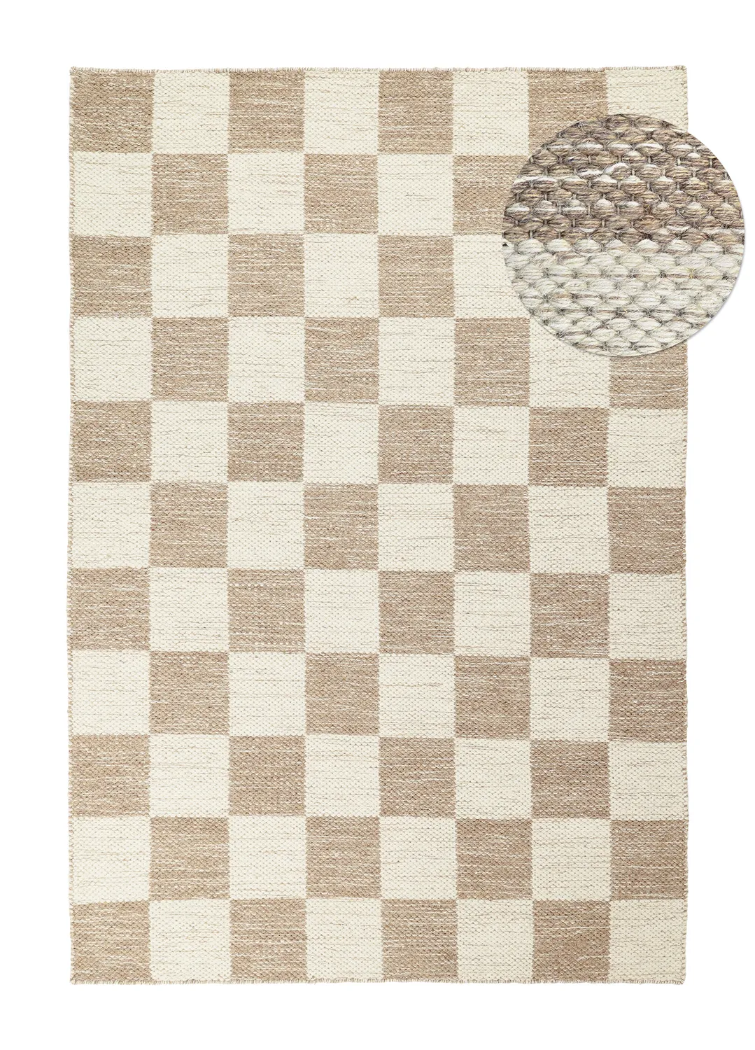 Ullteppe - Dundee (beige/hvit)