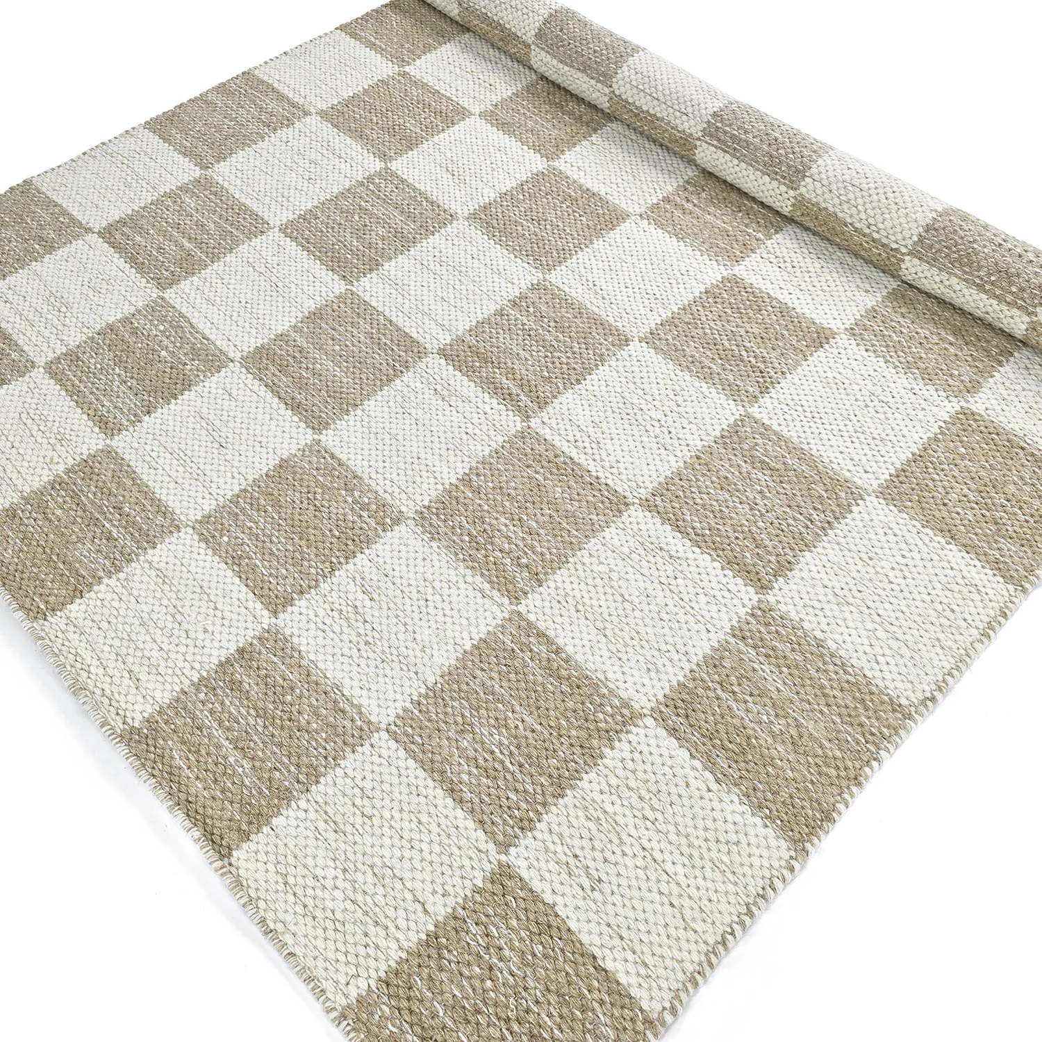 Ullteppe - Dundee (beige/hvit)