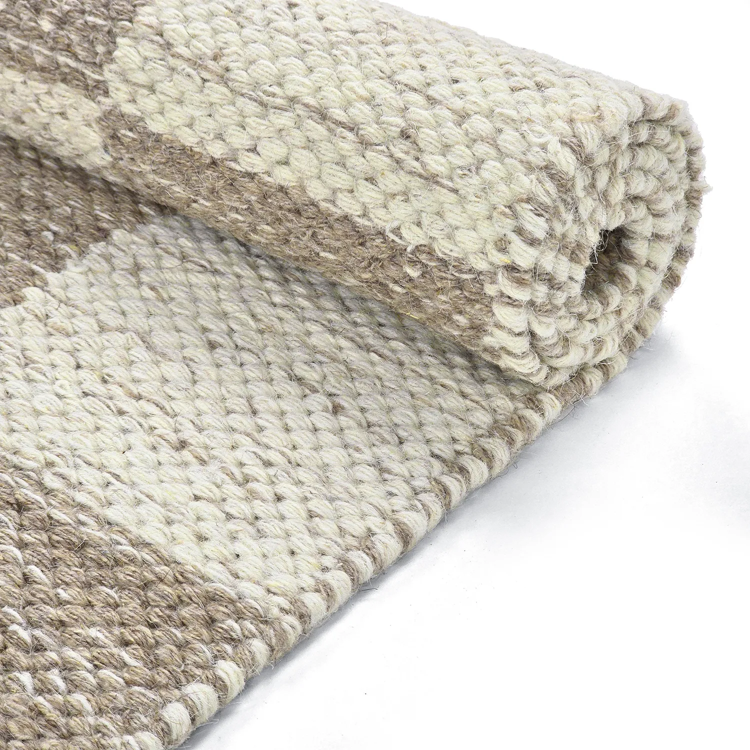 Ullteppe - Dundee (beige/hvit)