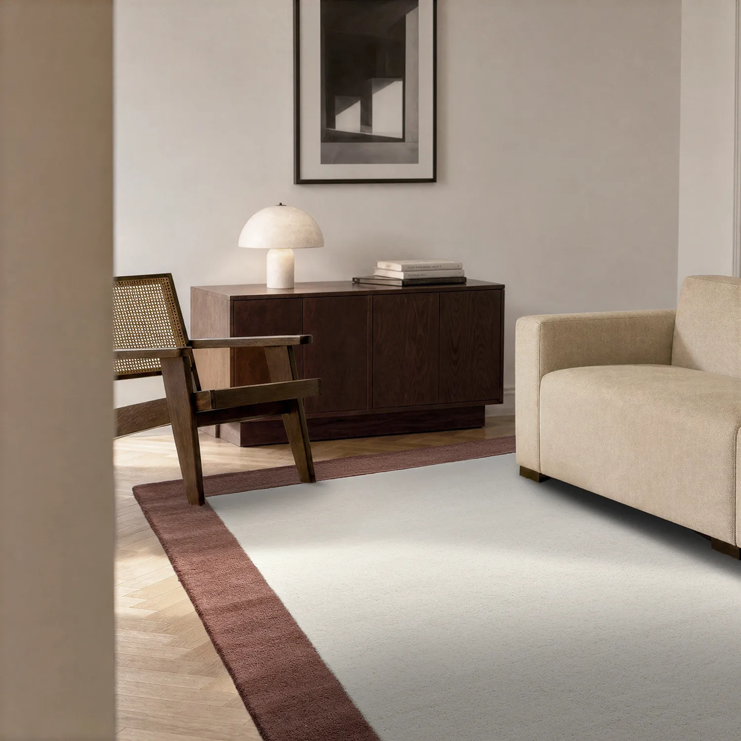 Ullteppe - Gaya Hand Tufted Wool Premium (krem/brun)