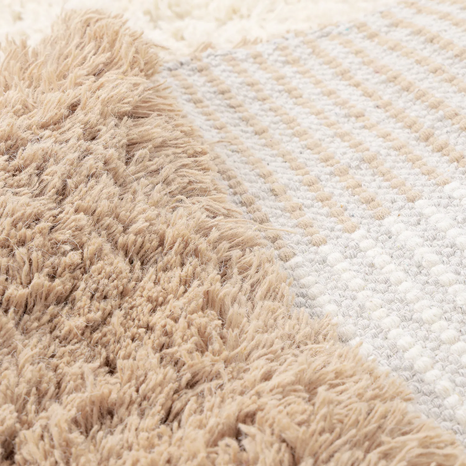 Ullteppe - Khenifra Handknot Wool Premium (krem/beige)