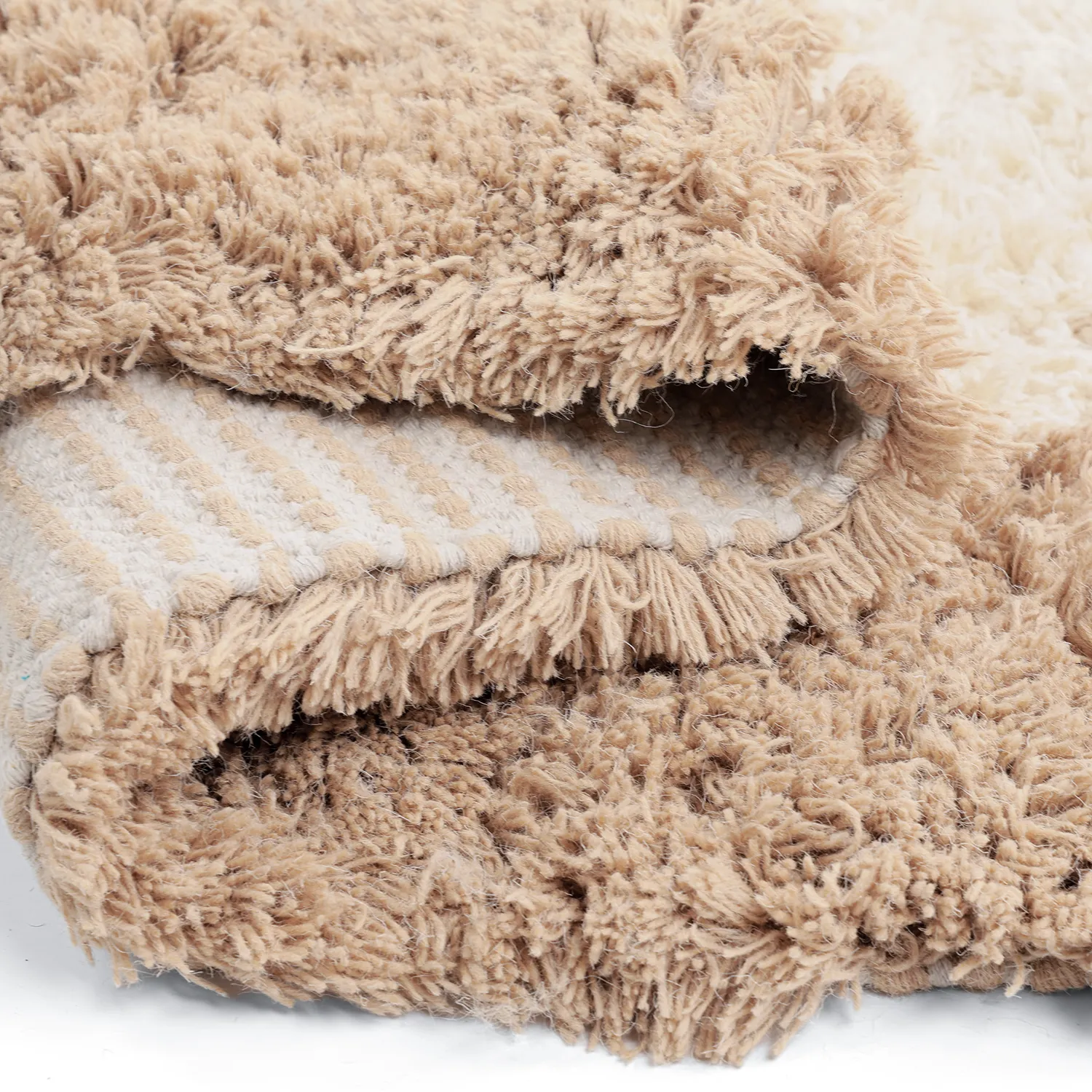 Ullteppe - Khenifra Handknot Wool Premium (krem/beige)