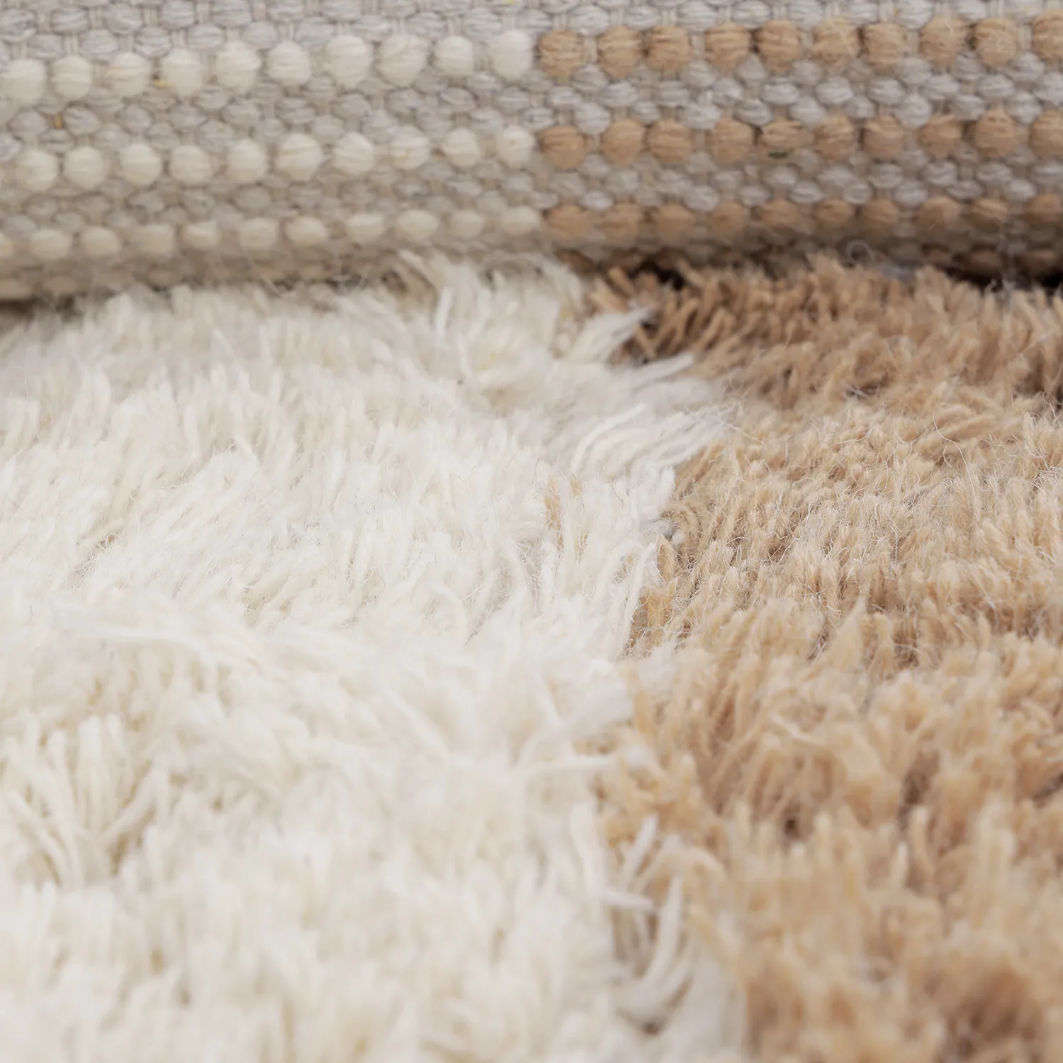 Ullteppe - Khenifra Handknot Wool Premium (krem/beige)