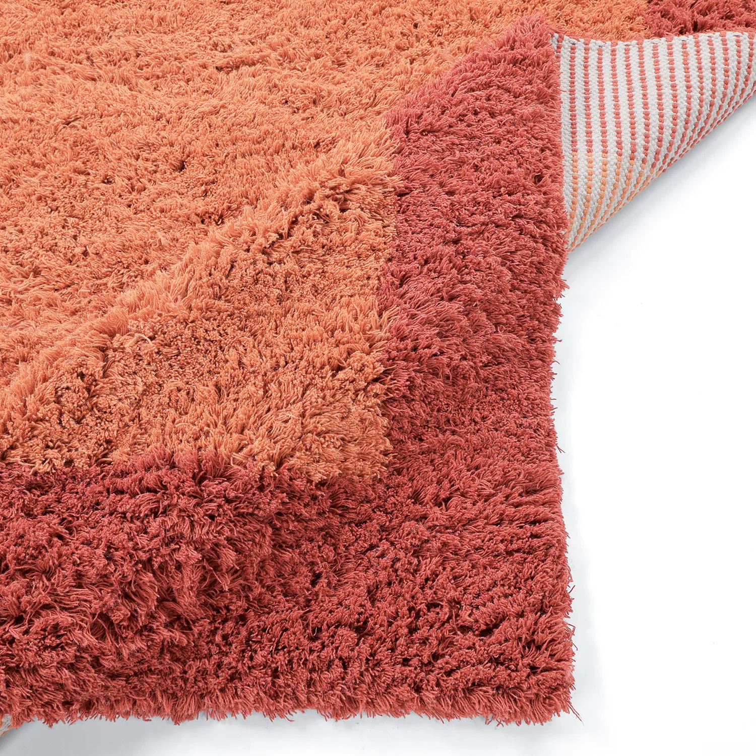 Ullteppe - Khenifra Handknot Wool Premium (oransje/rød)