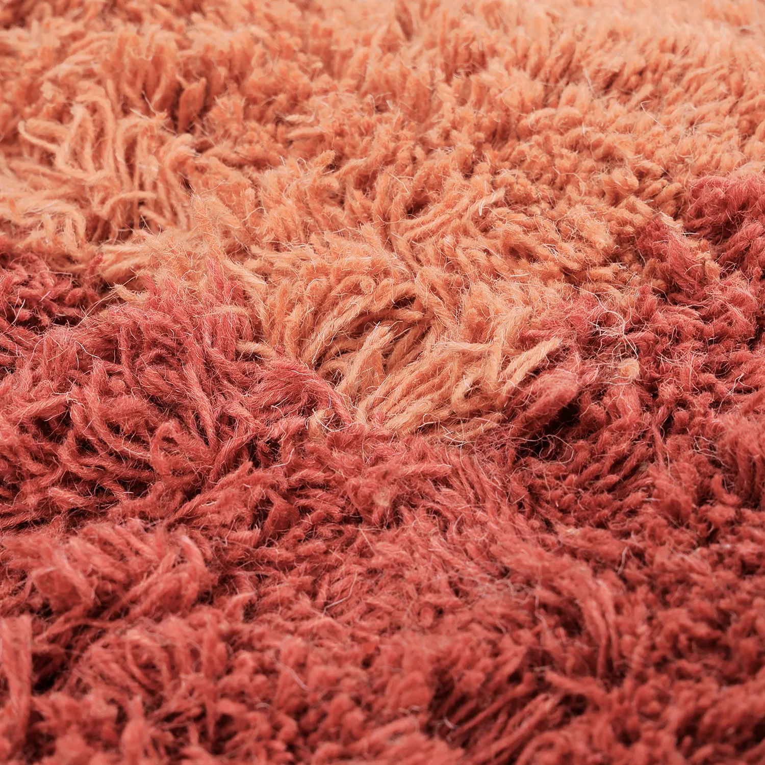 Ullteppe - Khenifra Handknot Wool Premium (oransje/rød)