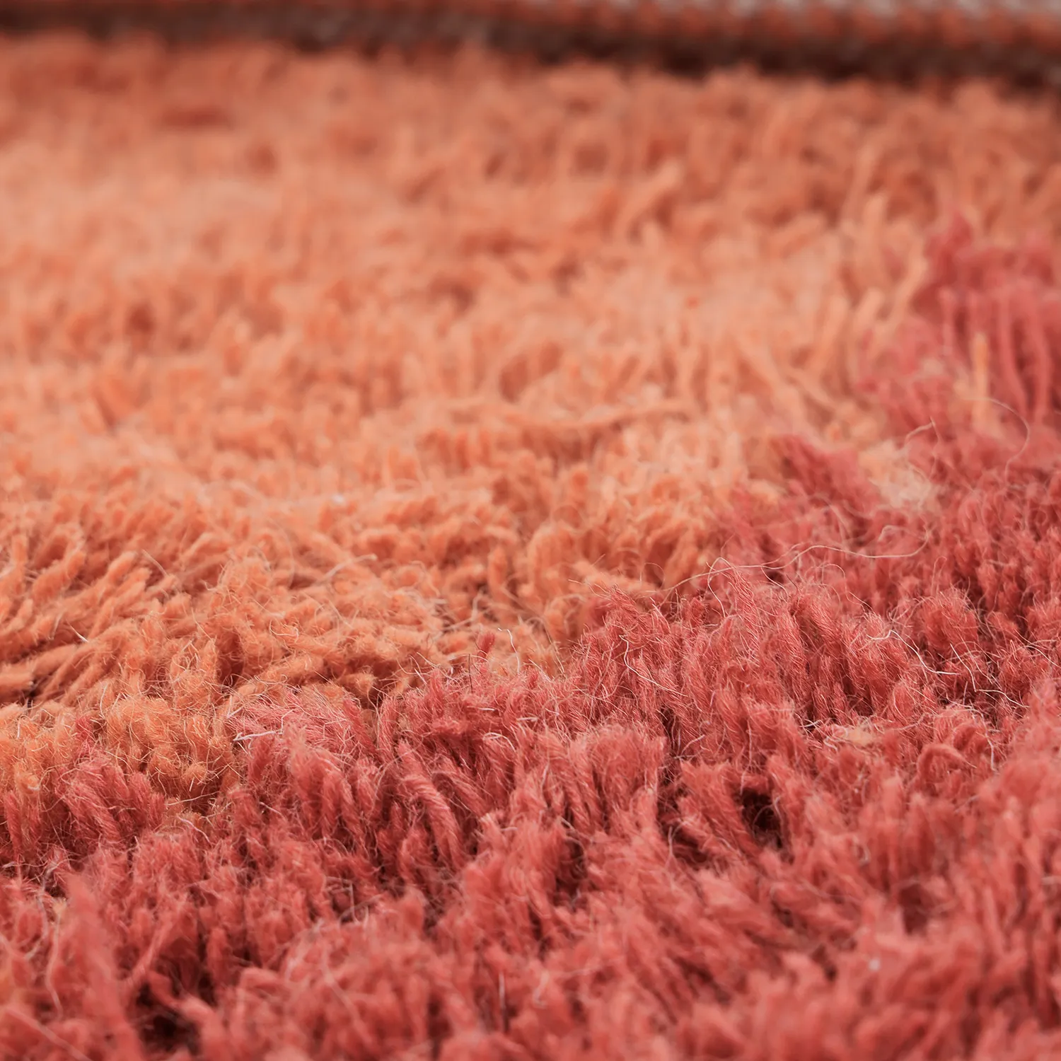 Ullteppe - Khenifra Handknot Wool Premium (oransje/rød)