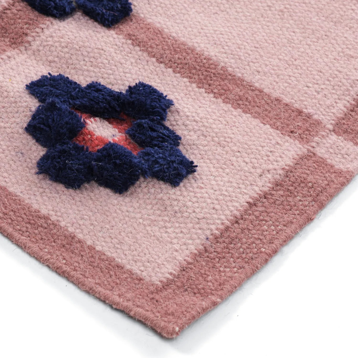 Ullteppe - Lausanne Flatweave Tufted Premium (rosa)