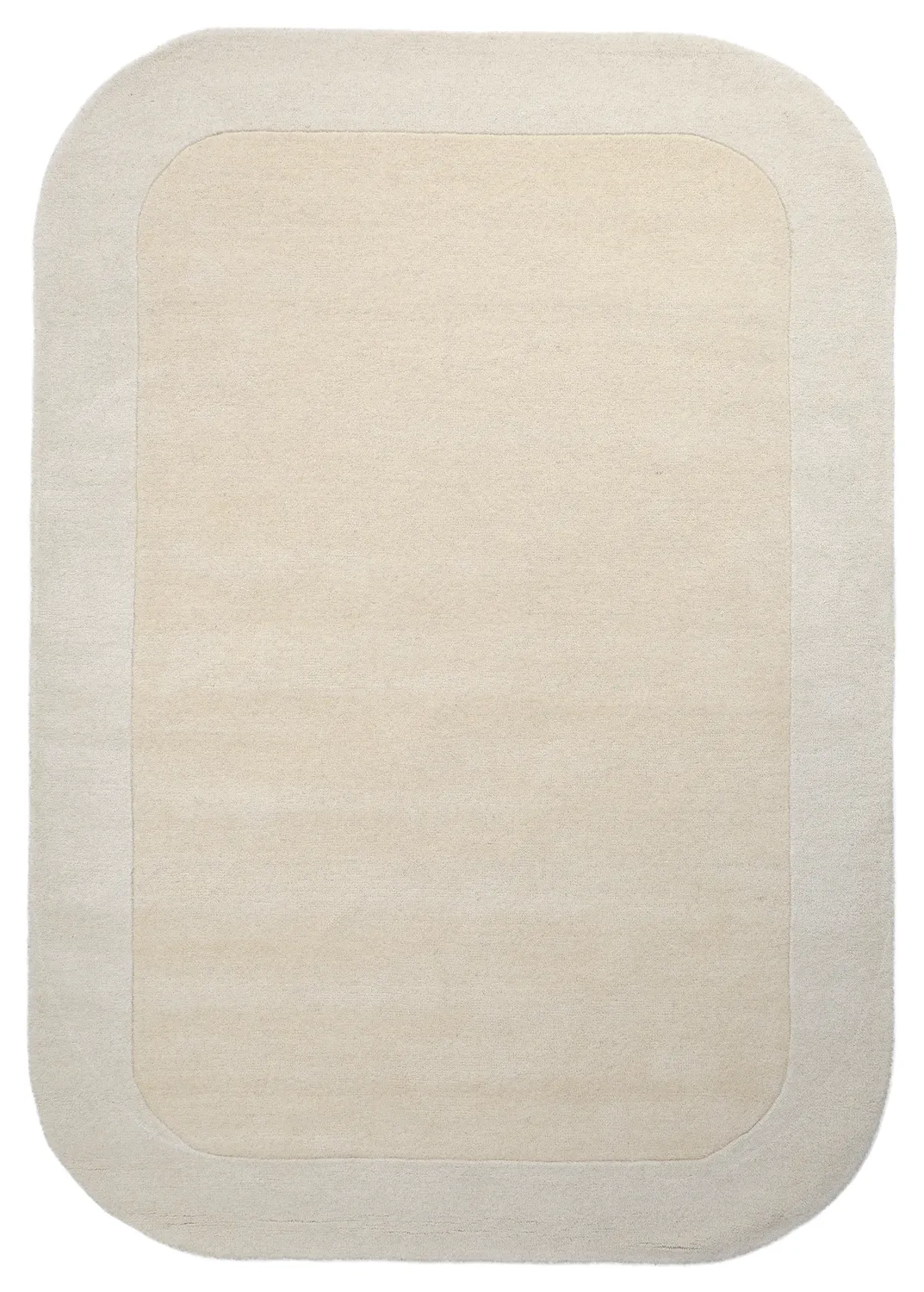 Ullteppe - Puri Hand Tufted Wool Premium (krem/hvit)