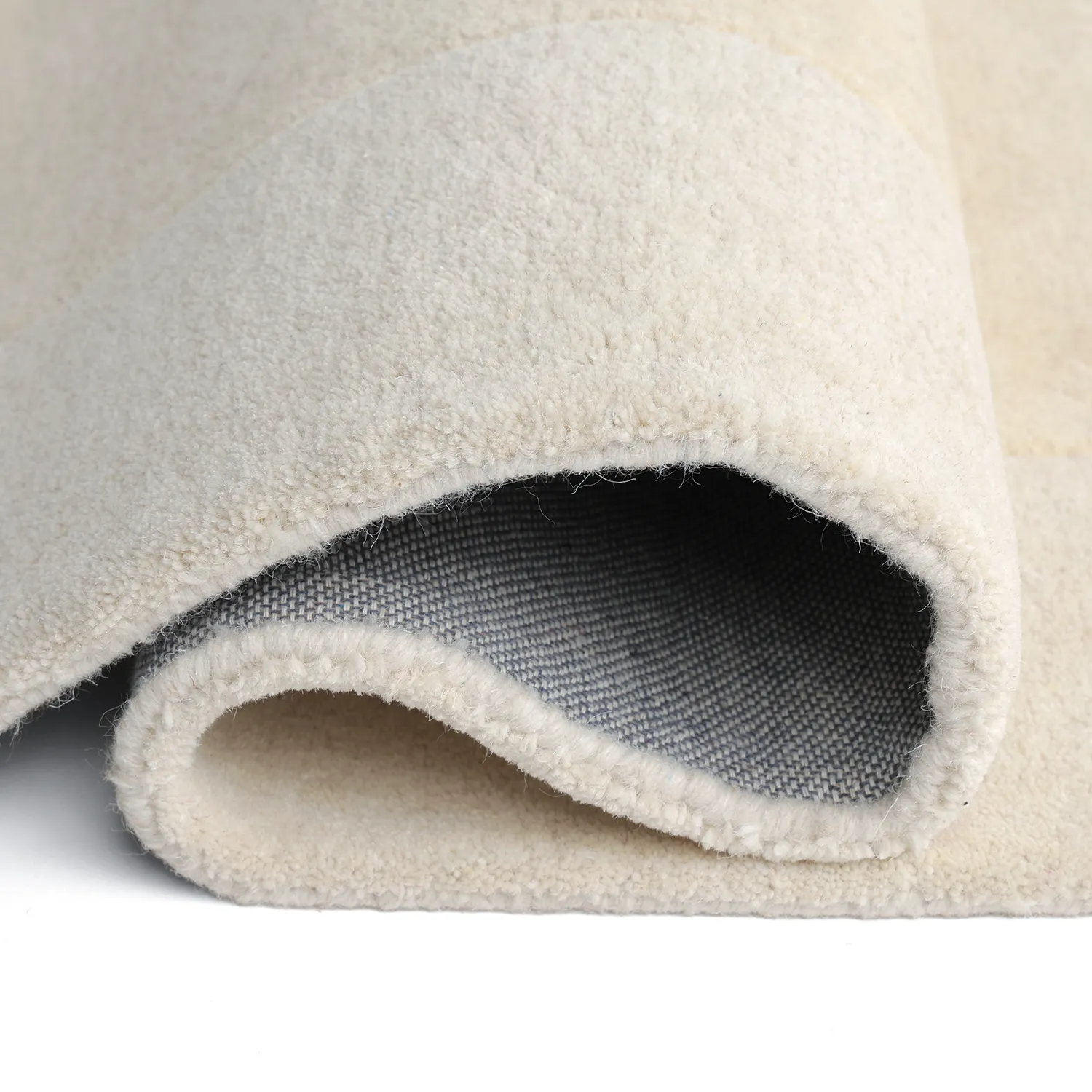 Ullteppe - Puri Hand Tufted Wool Premium (krem/hvit)