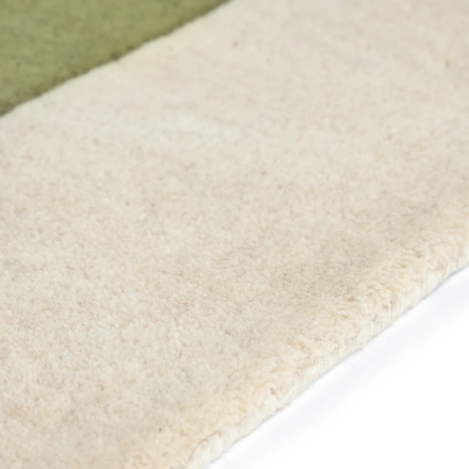 Ullteppe - Puri Hand Tufted Wool Premium (grønn/kremfarget)