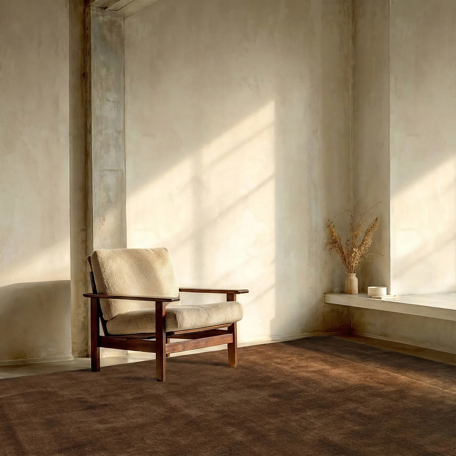 Ullteppe - Rozel Handloom Wool Premium (brun)