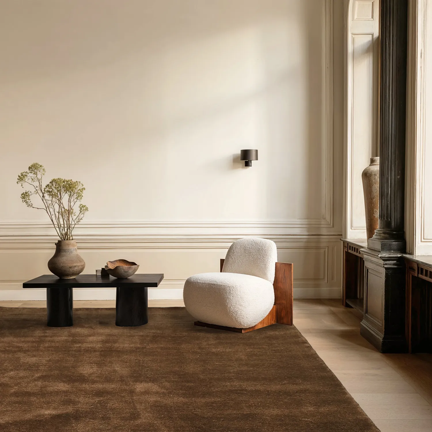 Ullteppe - Rozel Handloom Wool Premium (brun)