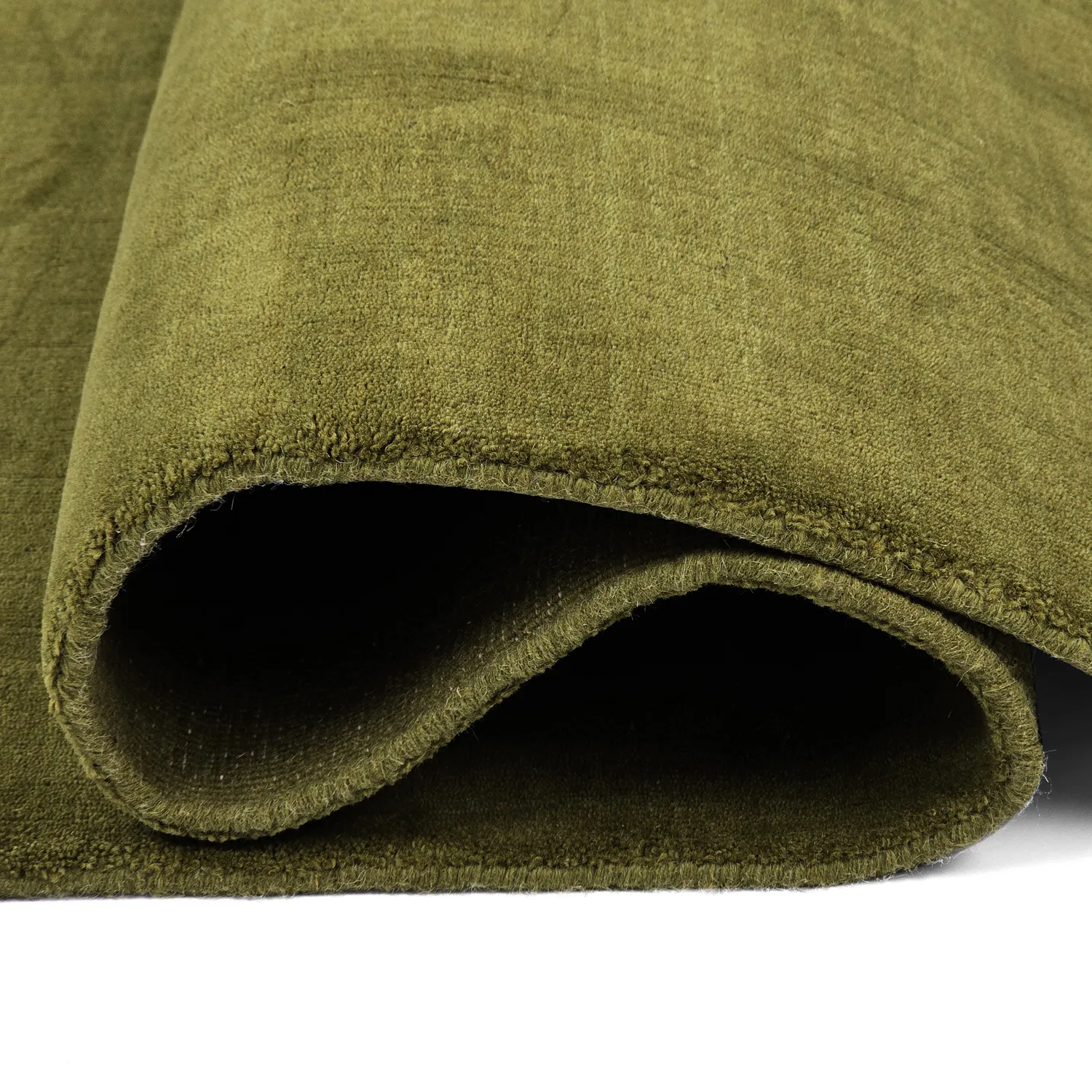 Ullteppe - Rozel Handloom Wool Premium (mosegrønn)
