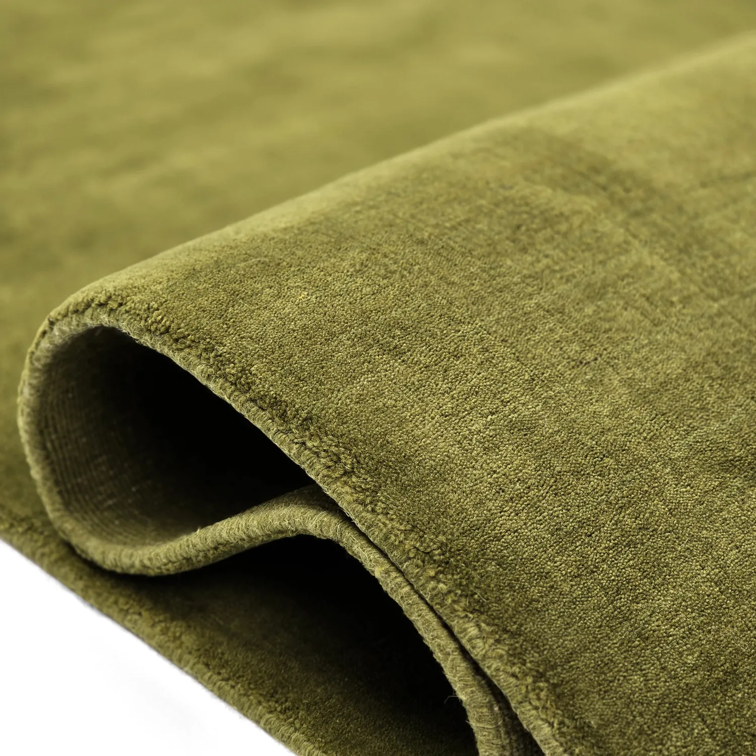 Ullteppe - Rozel Handloom Wool Premium (mosegrønn)