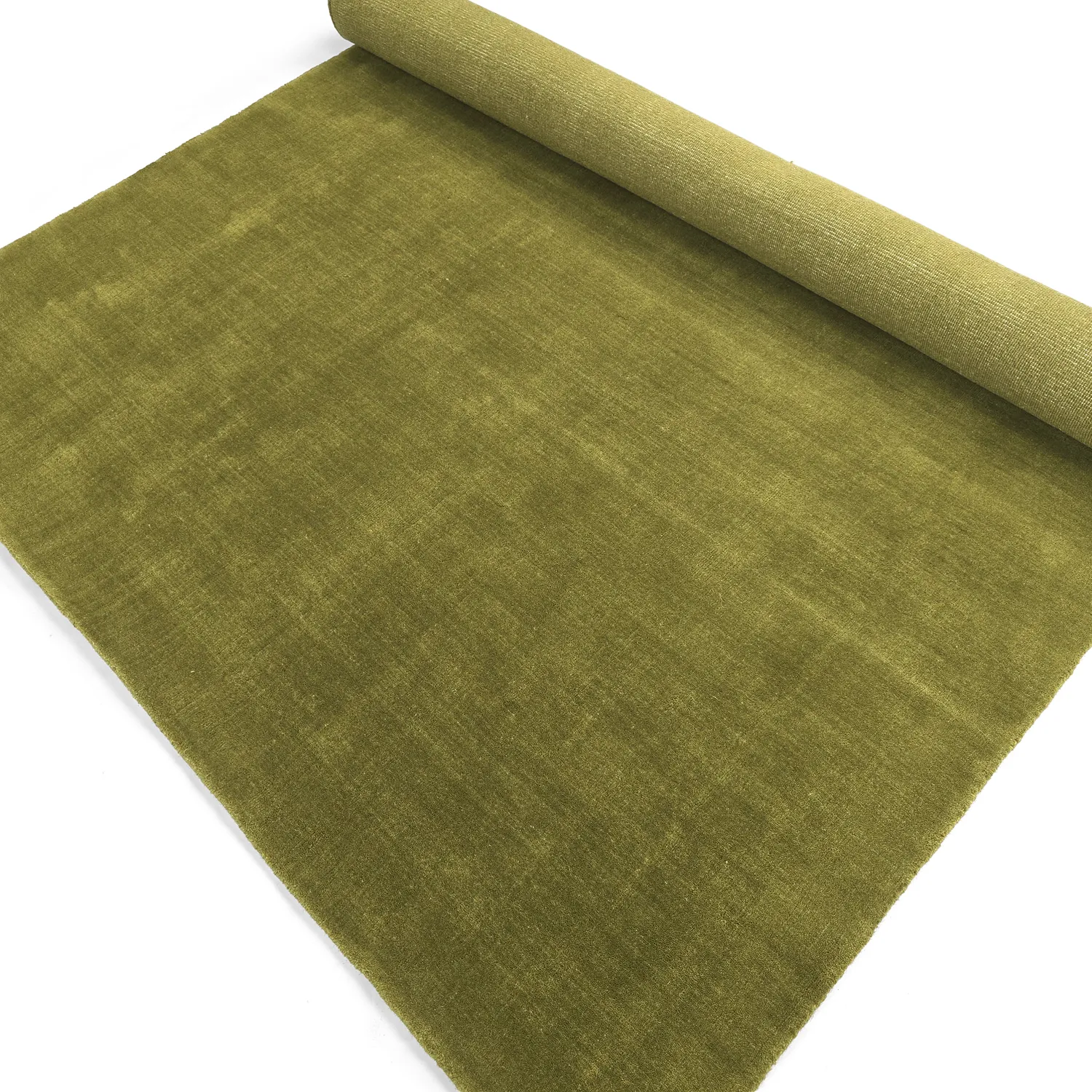Ullteppe - Rozel Handloom Wool Premium (mosegrønn)