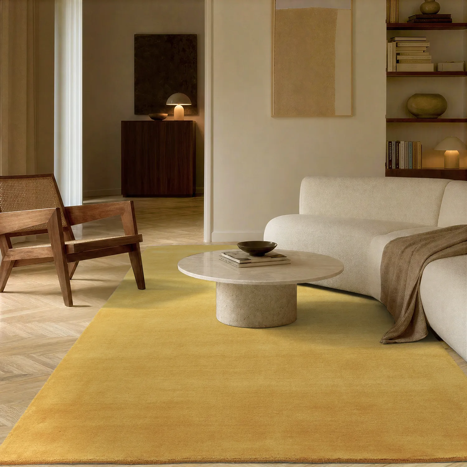 Ullteppe - Rozel Handloom Wool Premium (oker)