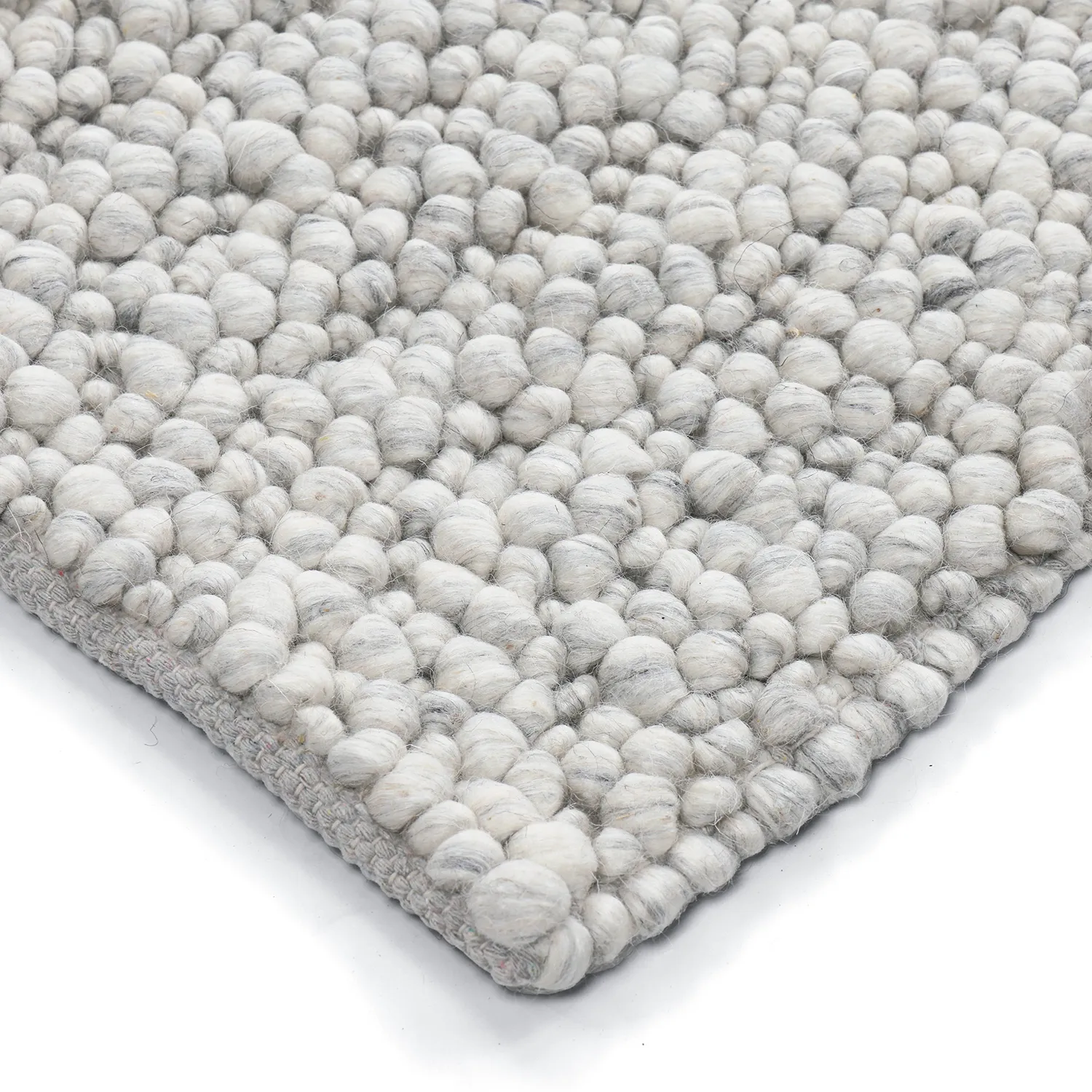 Ullteppe - Sala Irregular Wool Bubble (lys grå melert)