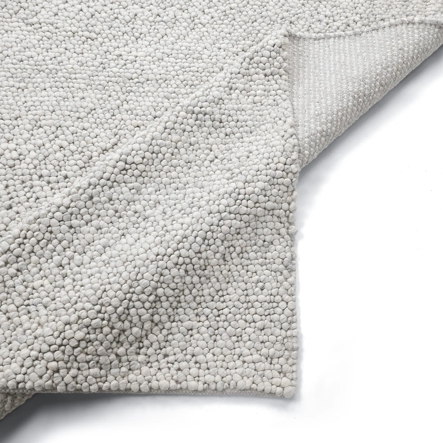 Ullteppe - Sala Irregular Wool Bubble (lys grå melert)
