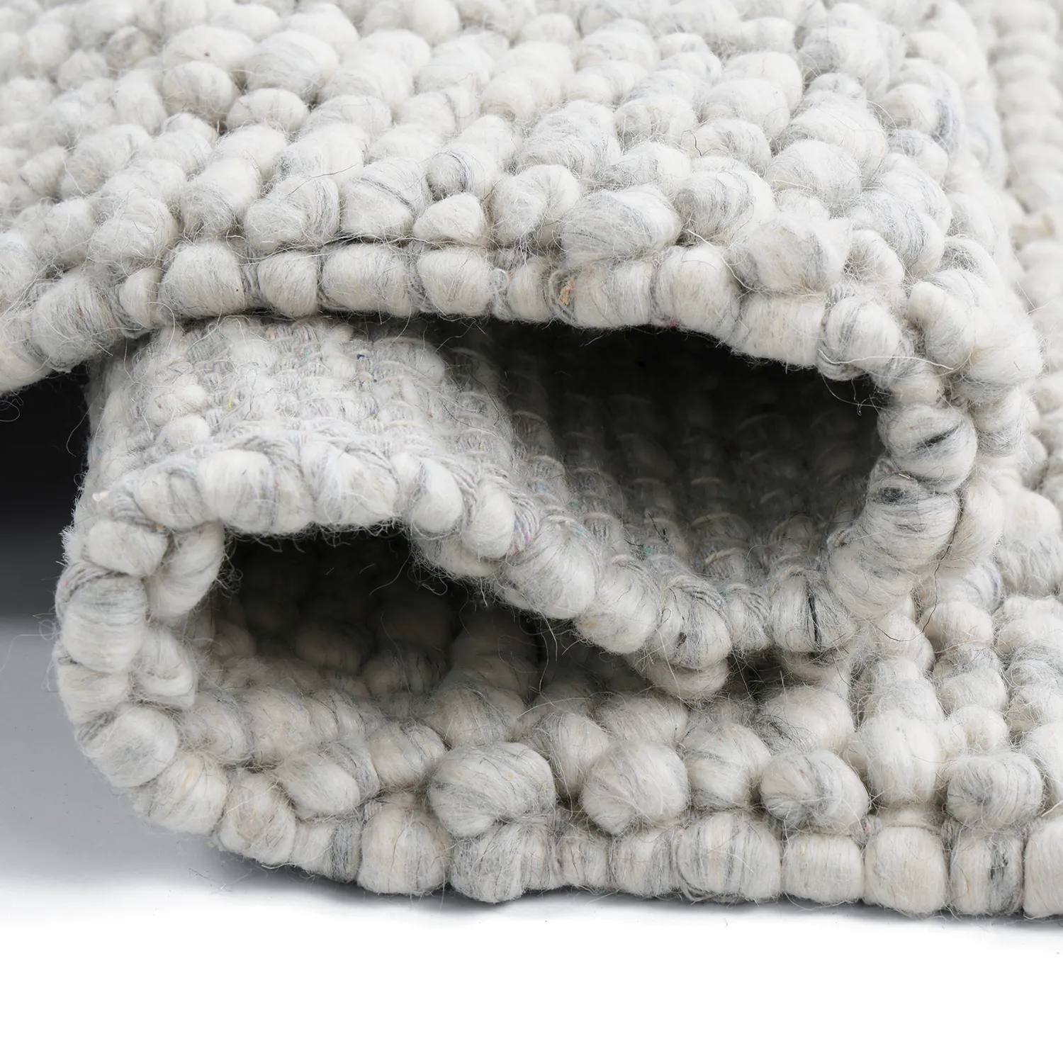 Ullteppe - Sala Irregular Wool Bubble (lys grå melert)