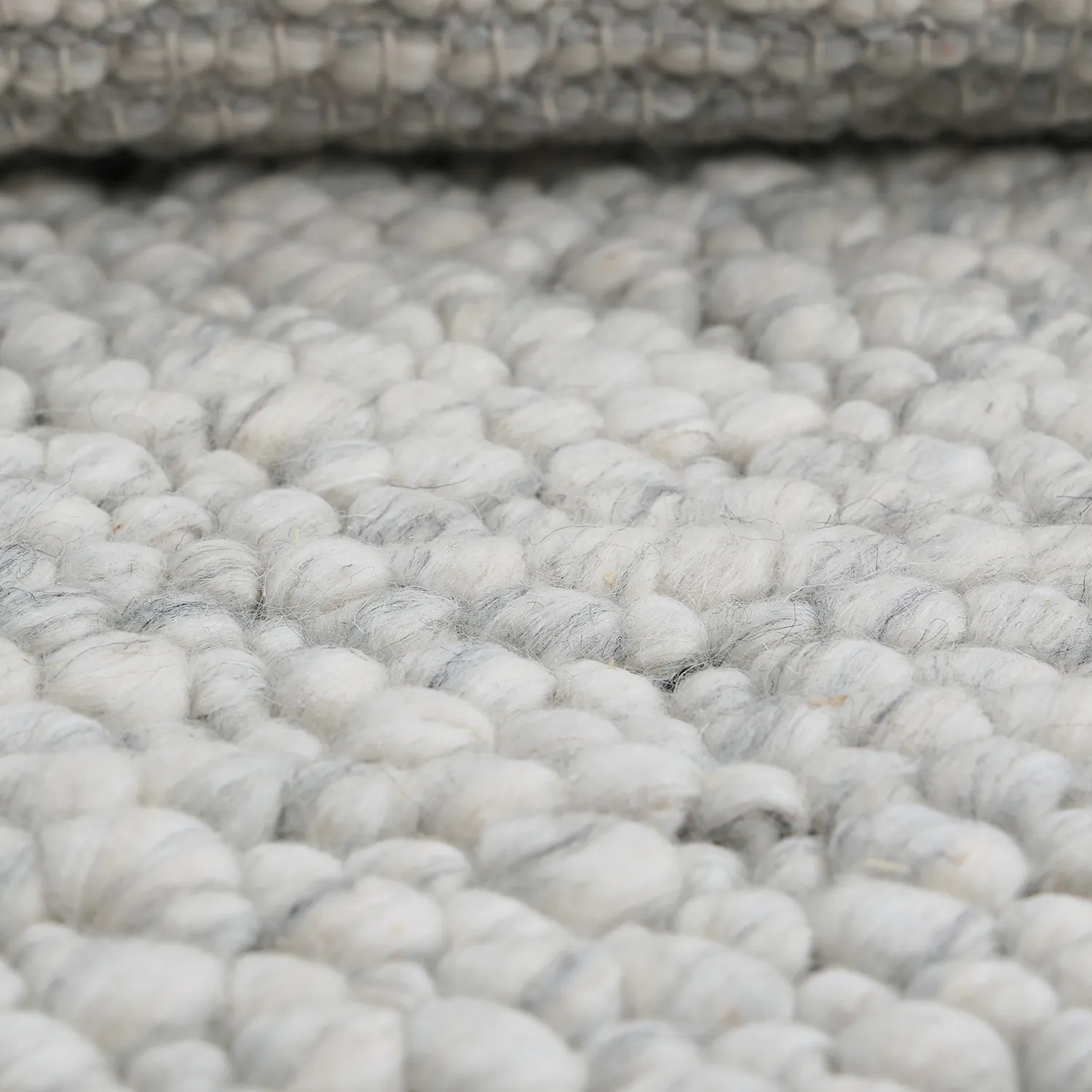Ullteppe - Sala Irregular Wool Bubble (lys grå melert)